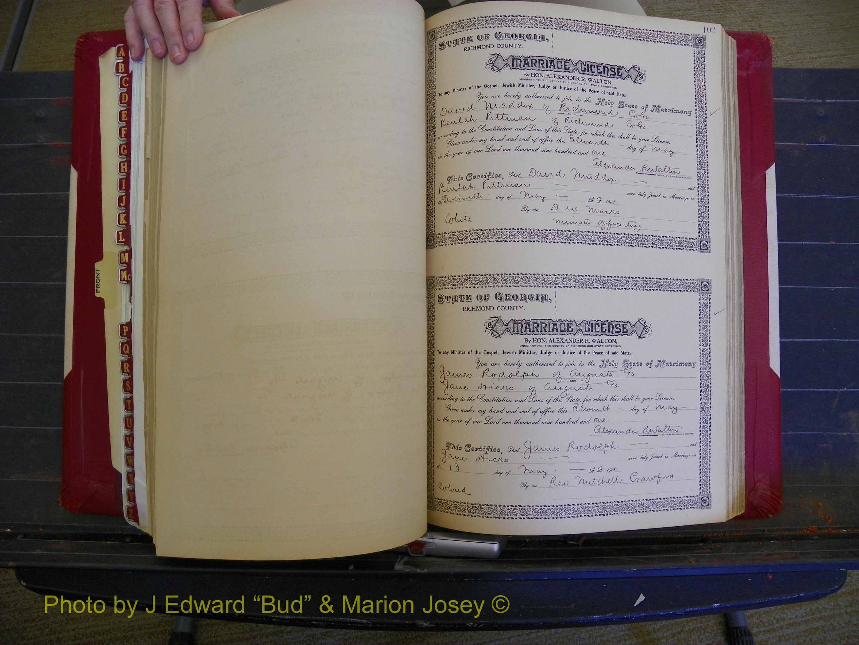 Richmond Marriages, Book Y, 1901 P 102.JPG