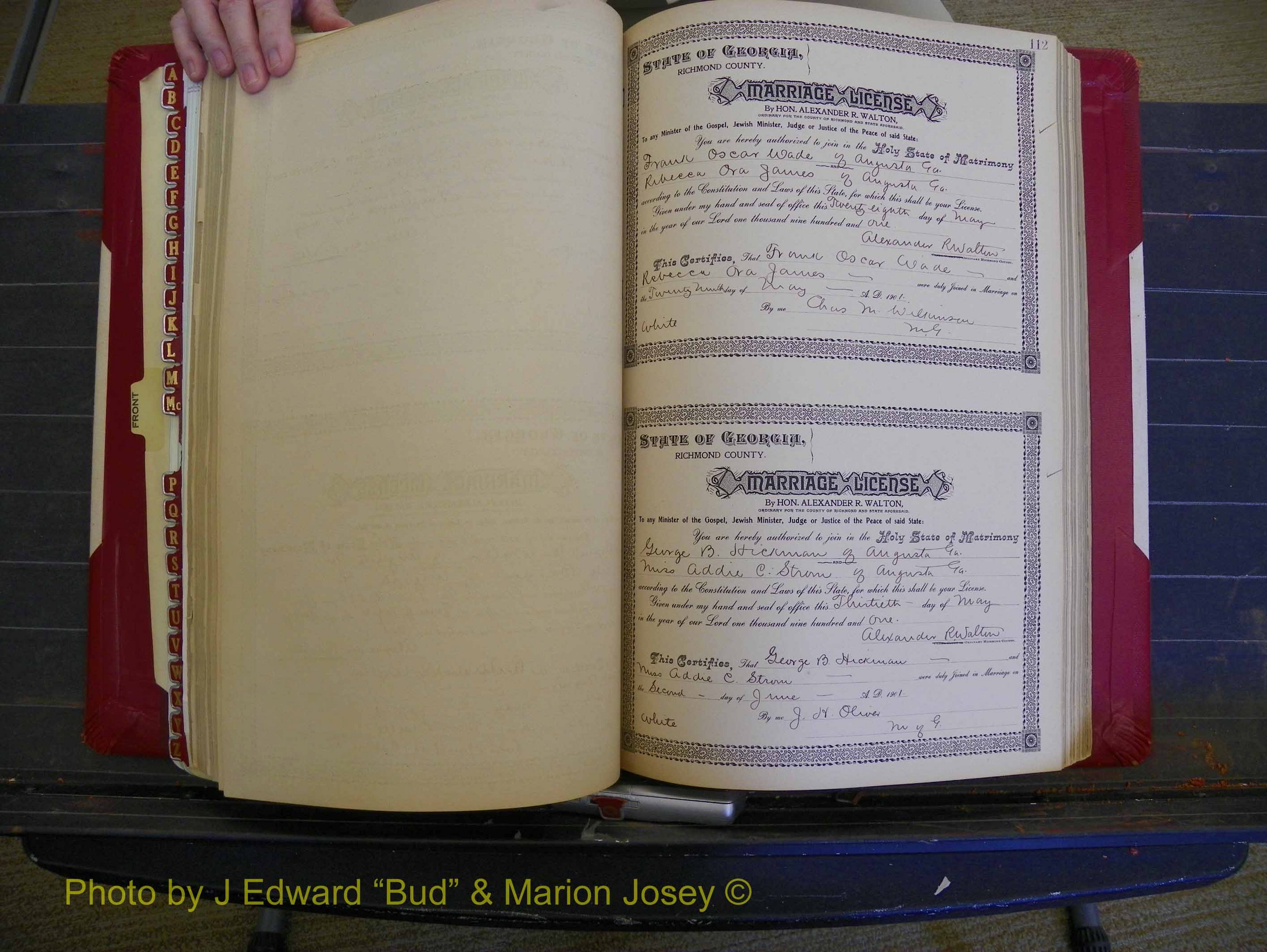 Richmond Marriages, Book Y, 1901 P 112.JPG