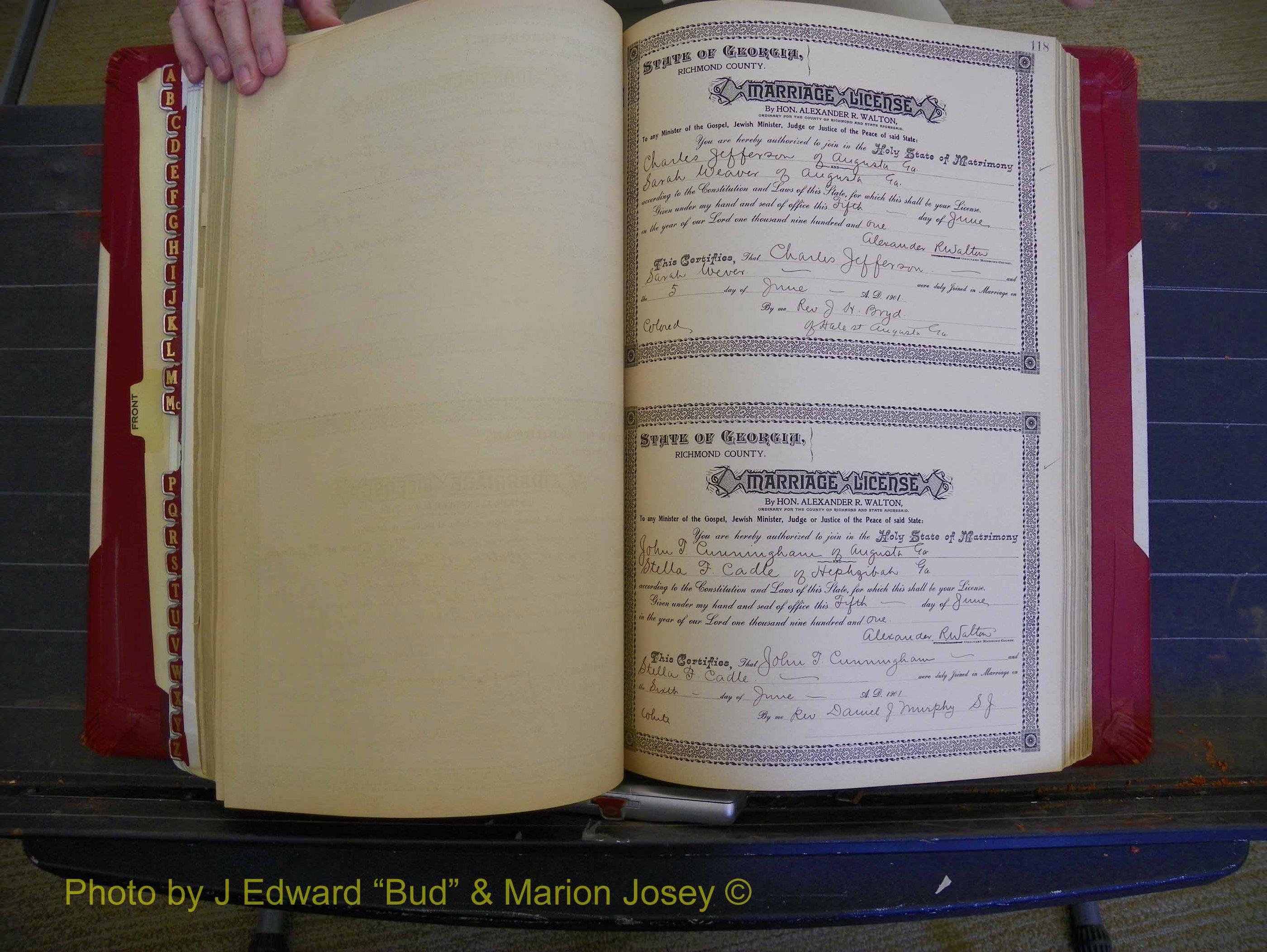 Richmond Marriages, Book Y, 1901 P 118.JPG