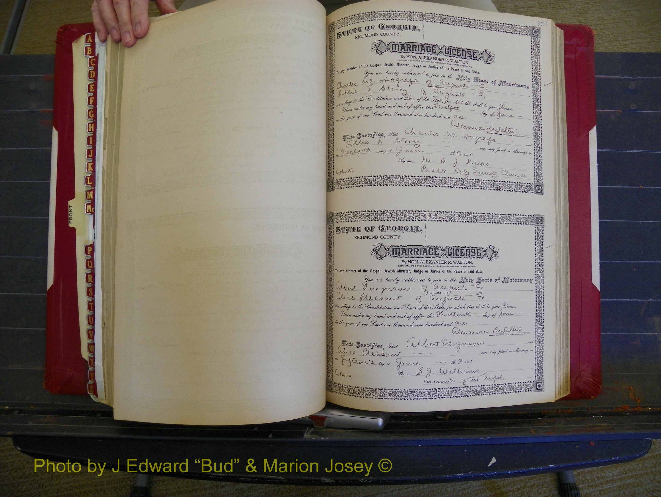 Richmond Marriages, Book Y, 1901 P 124.JPG