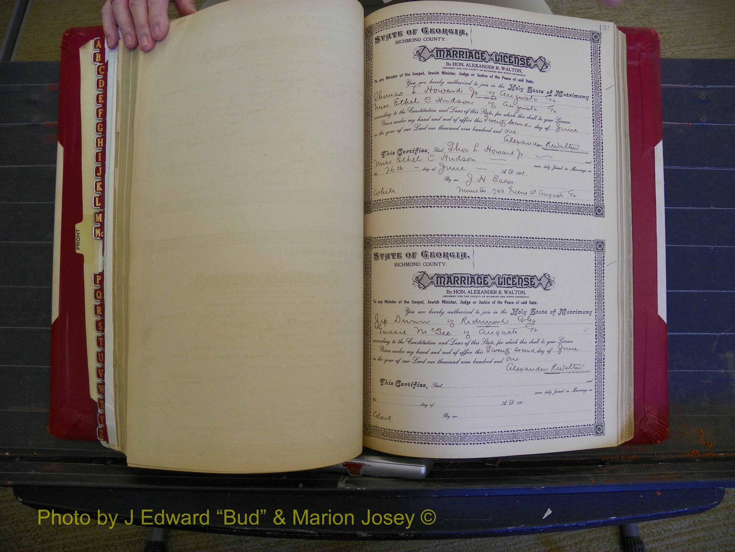 Richmond Marriages, Book Y, 1901 P 132.JPG