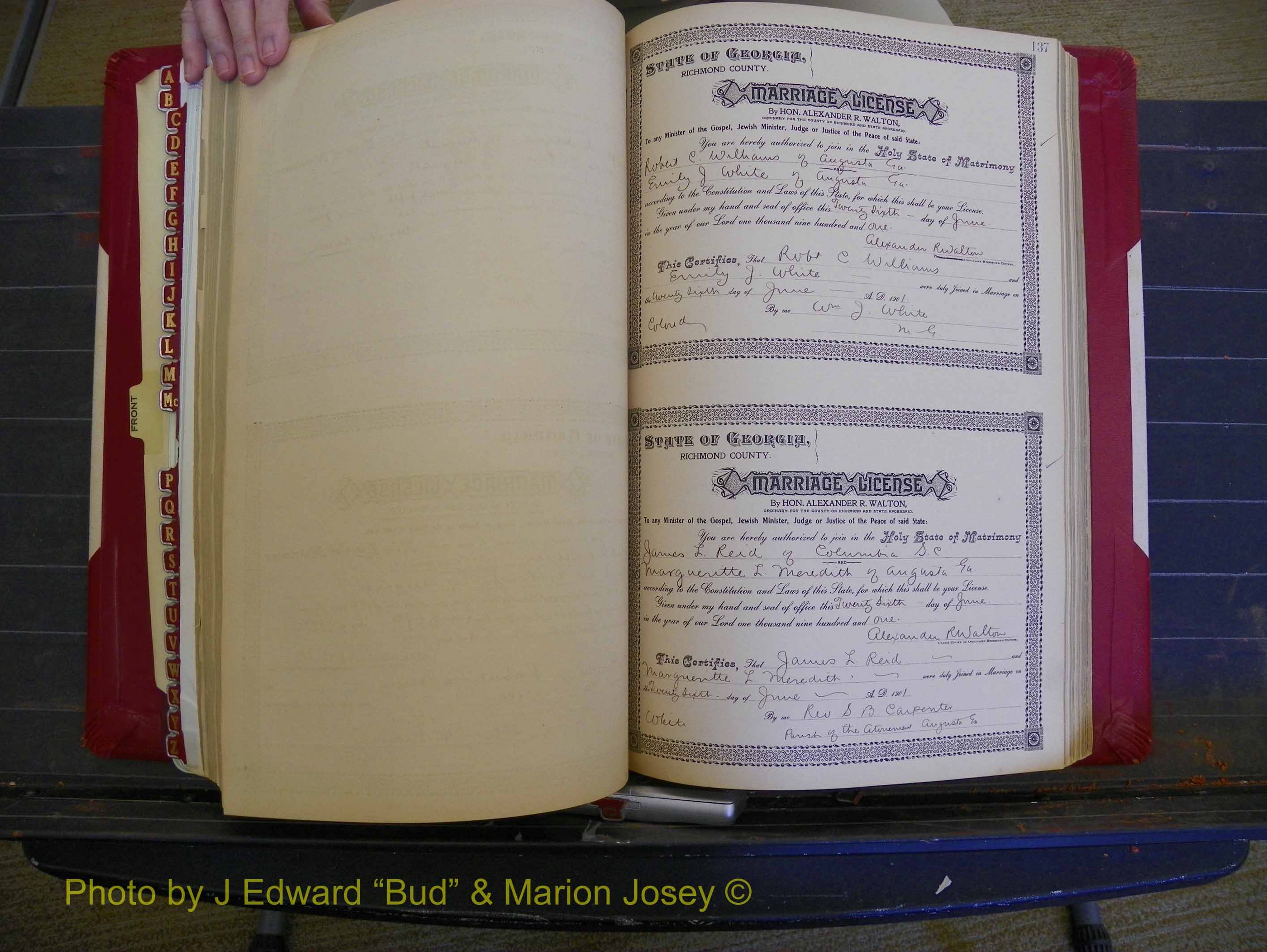 Richmond Marriages, Book Y, 1901 P 137.JPG