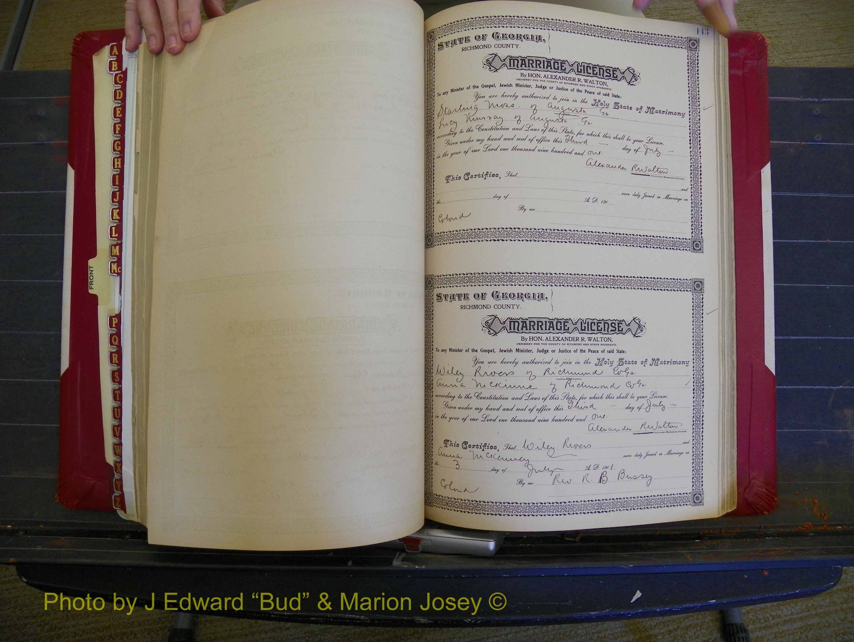 Richmond Marriages, Book Y, 1901 P 143.JPG