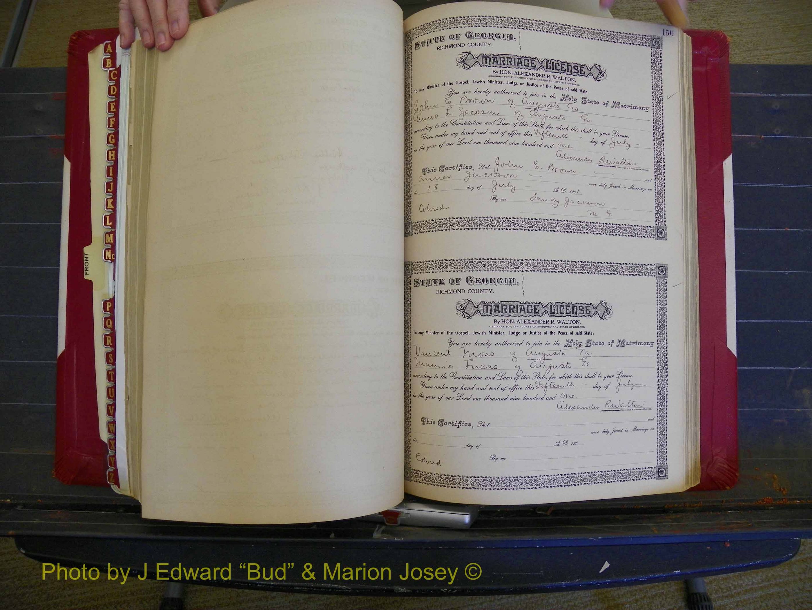 Richmond Marriages, Book Y, 1901 P 150.JPG