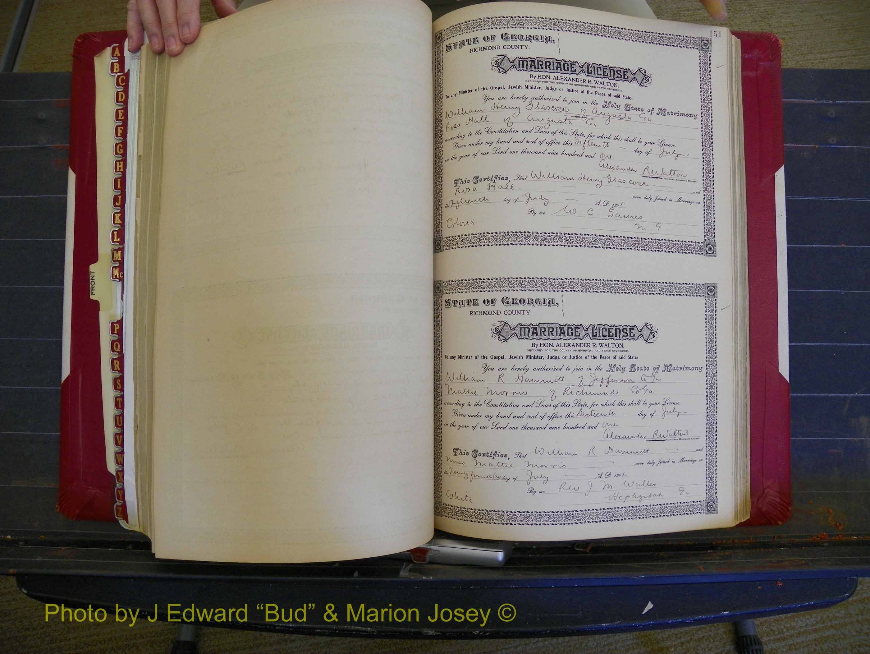 Richmond Marriages, Book Y, 1901 P 151.JPG