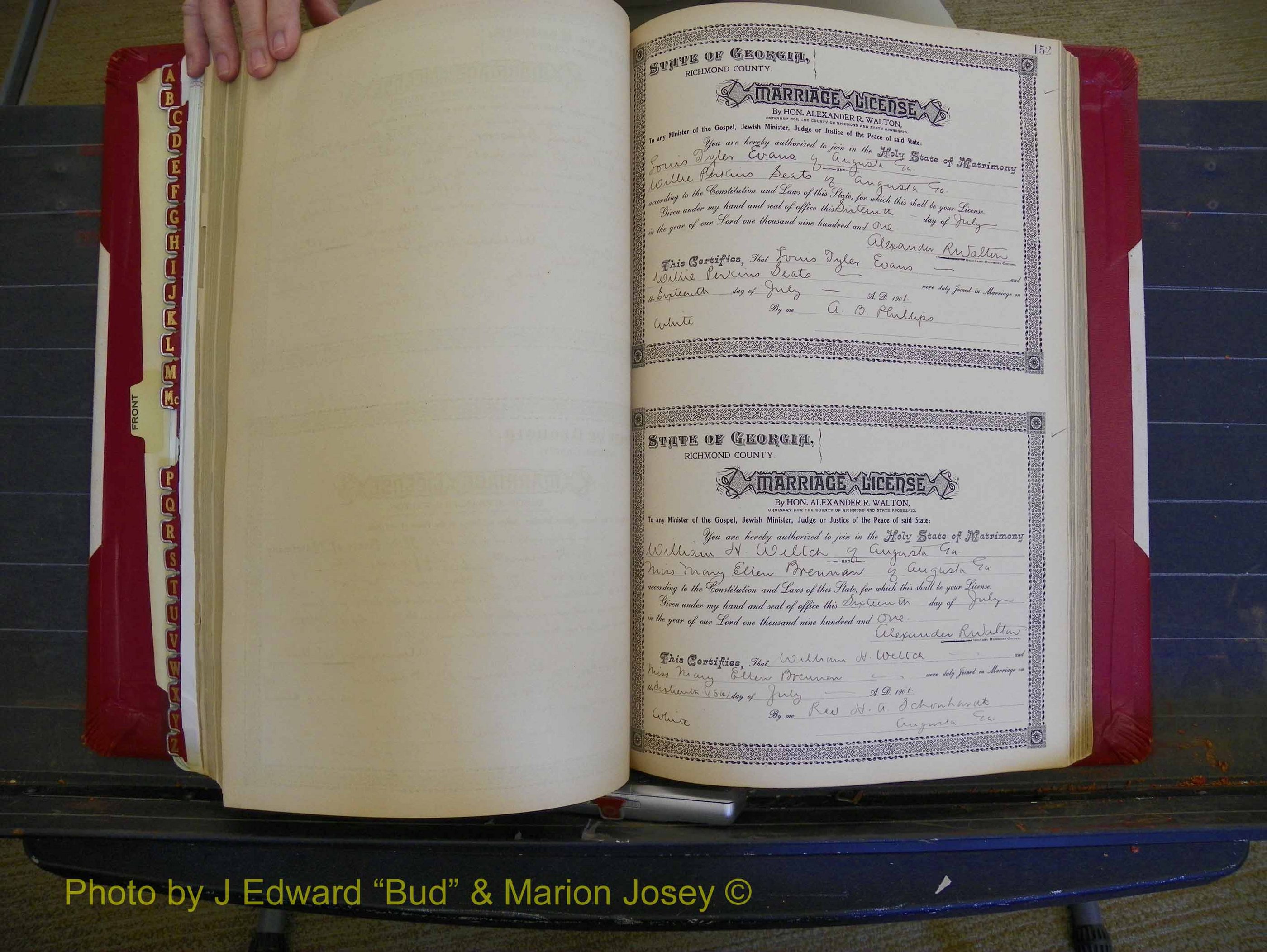 Richmond Marriages, Book Y, 1901 P 152.JPG