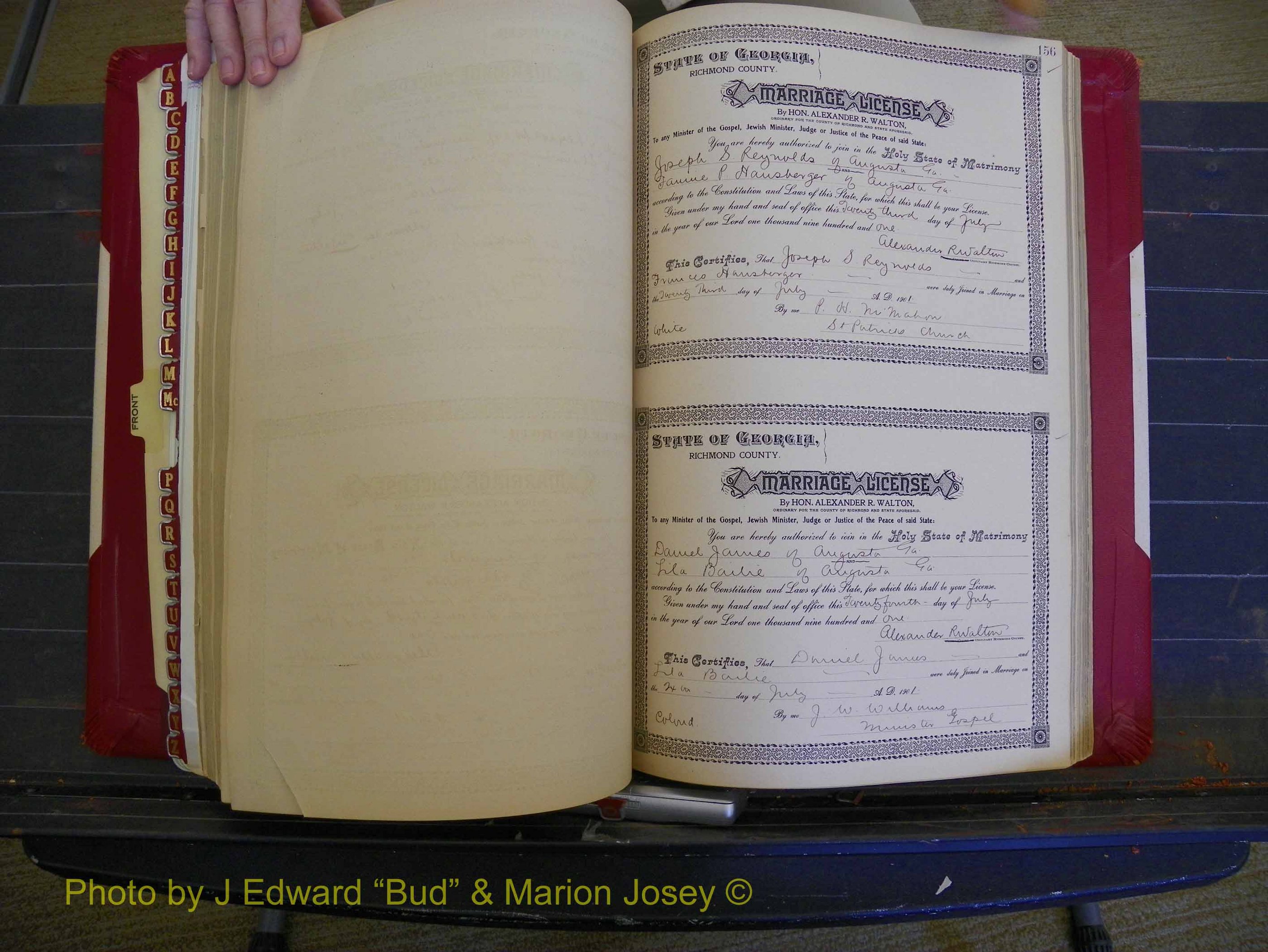 Richmond Marriages, Book Y, 1901 P 156.JPG