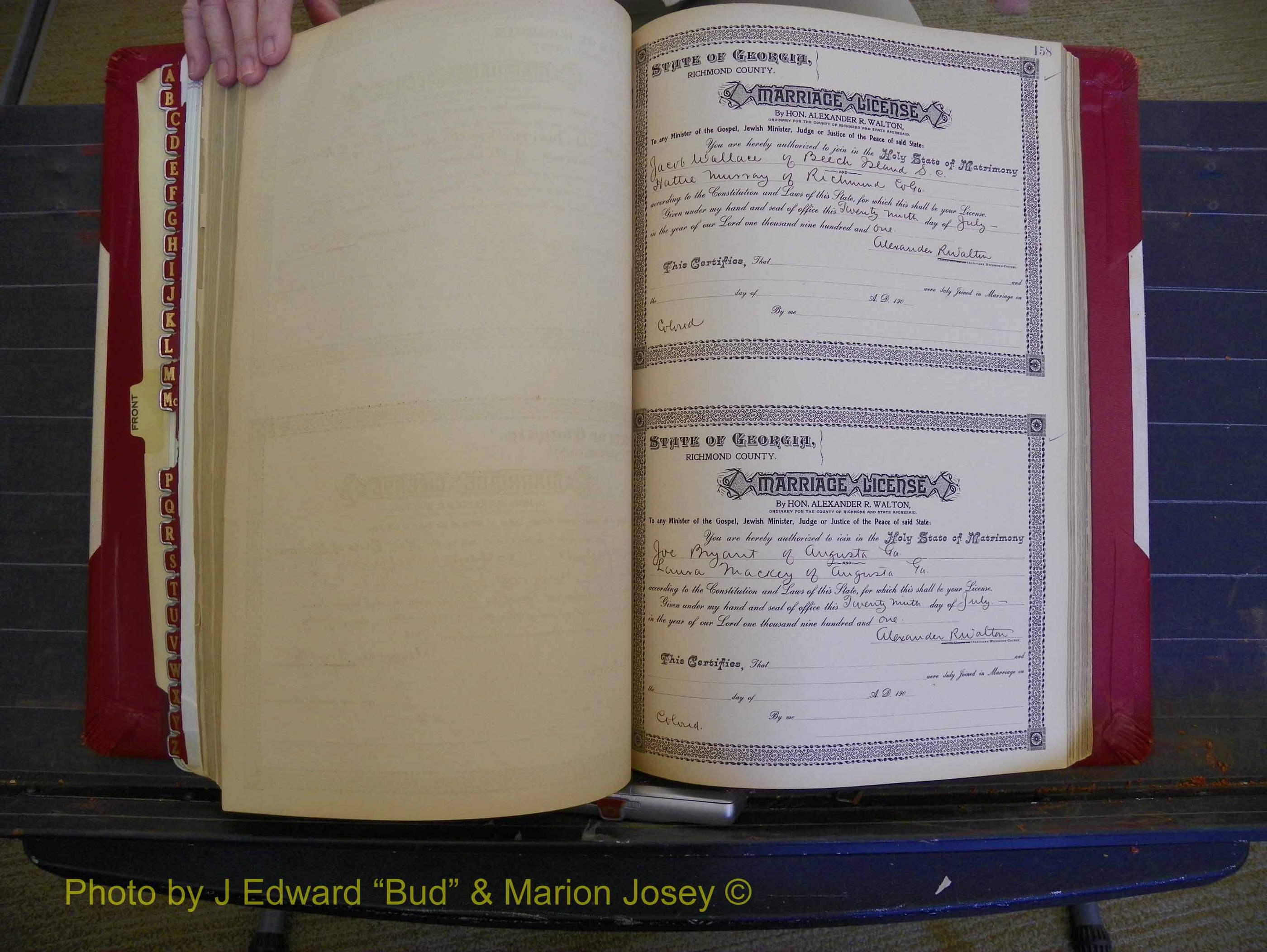 Richmond Marriages, Book Y, 1901 P 158.JPG