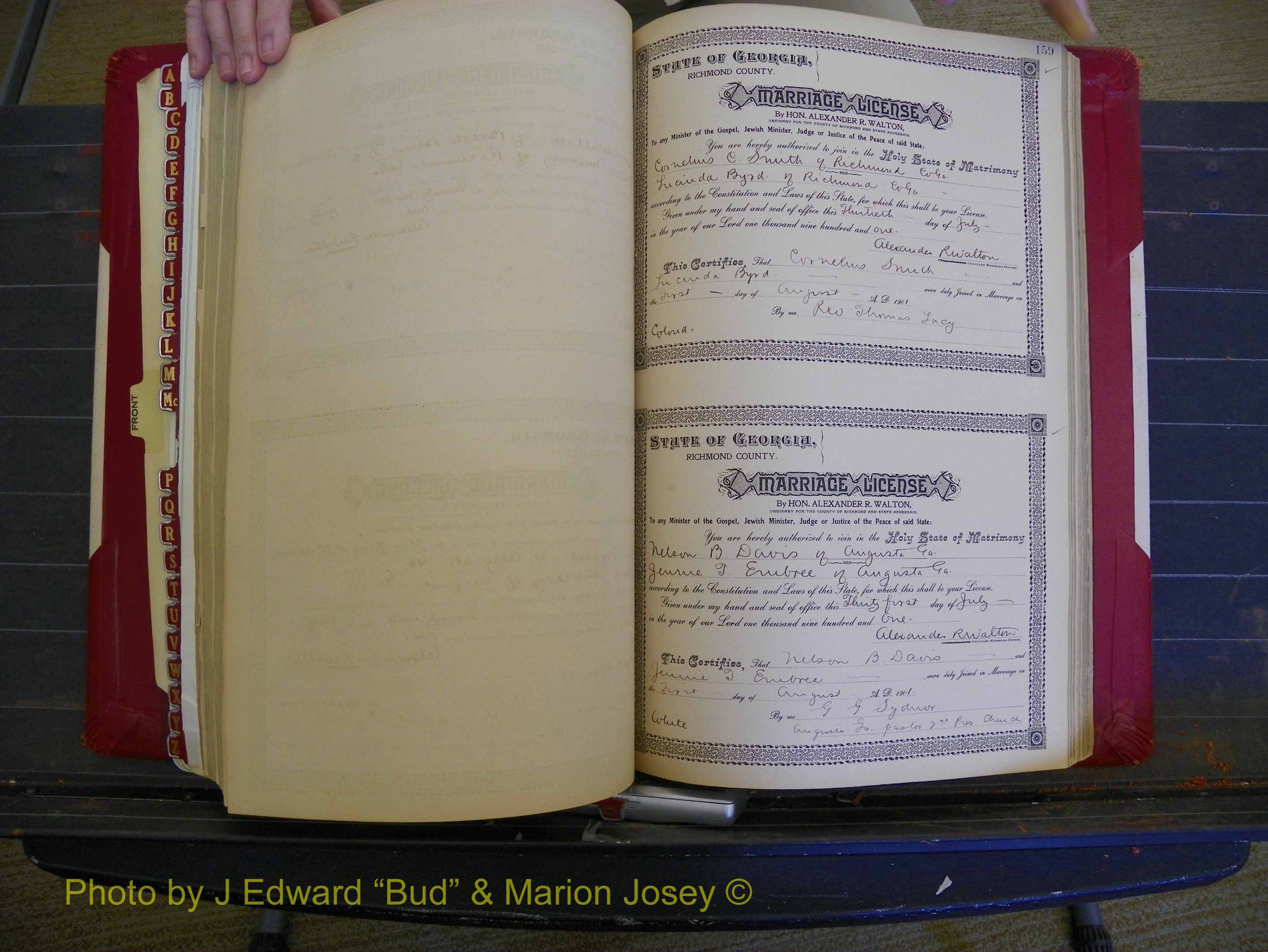 Richmond Marriages, Book Y, 1901 P 159.JPG