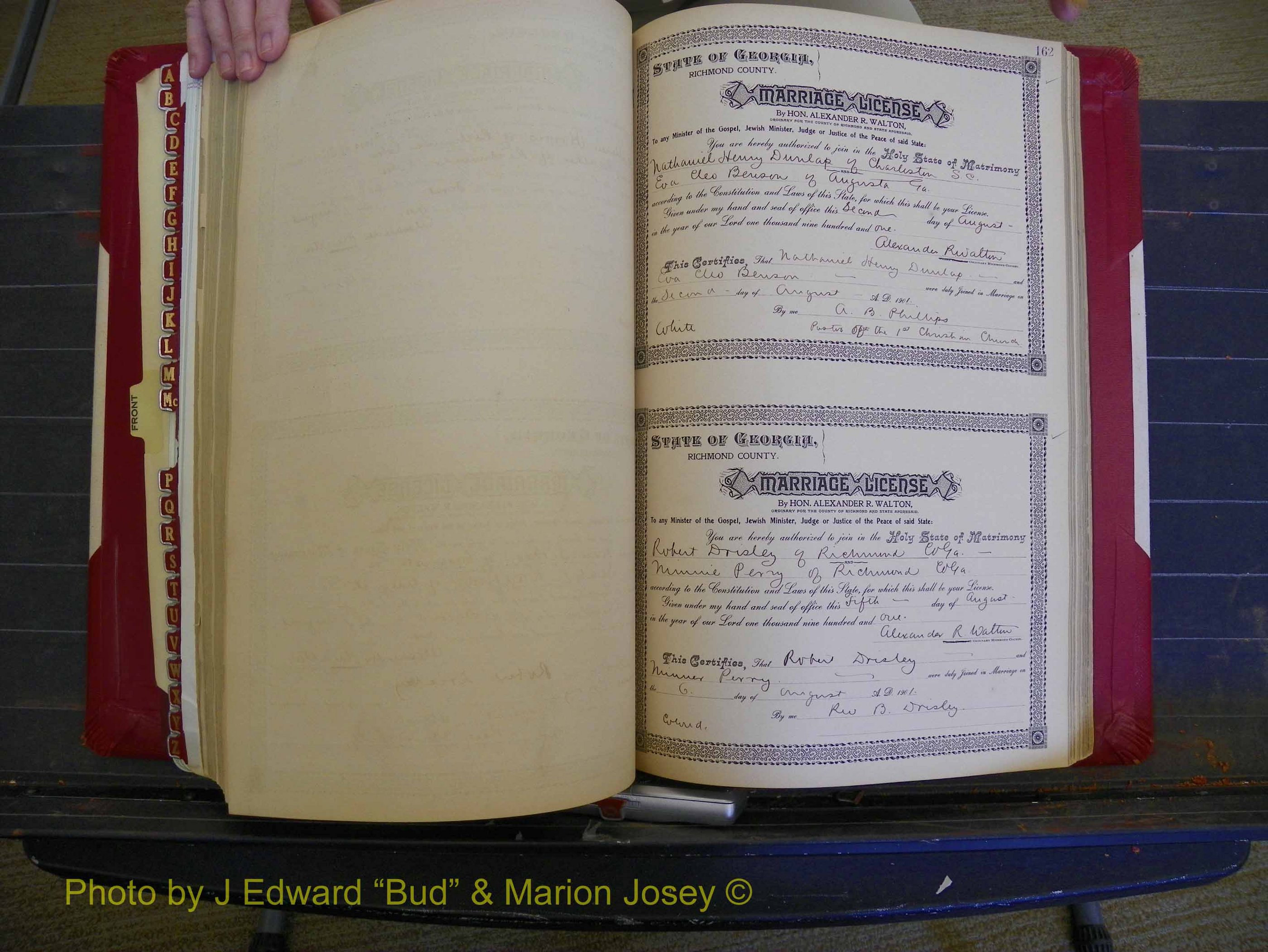 Richmond Marriages, Book Y, 1901 P 162.JPG