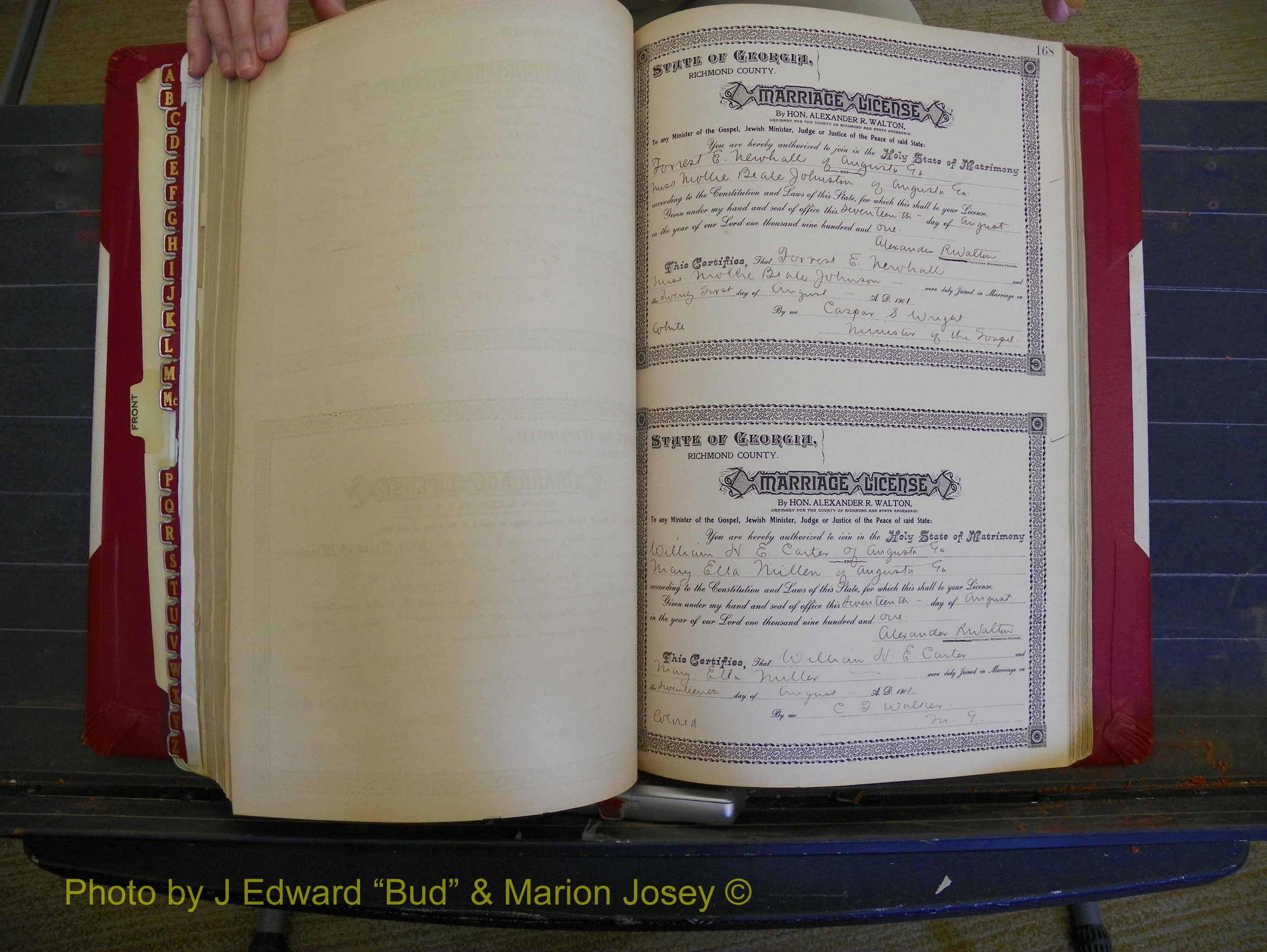 Richmond Marriages, Book Y, 1901 P 168.JPG