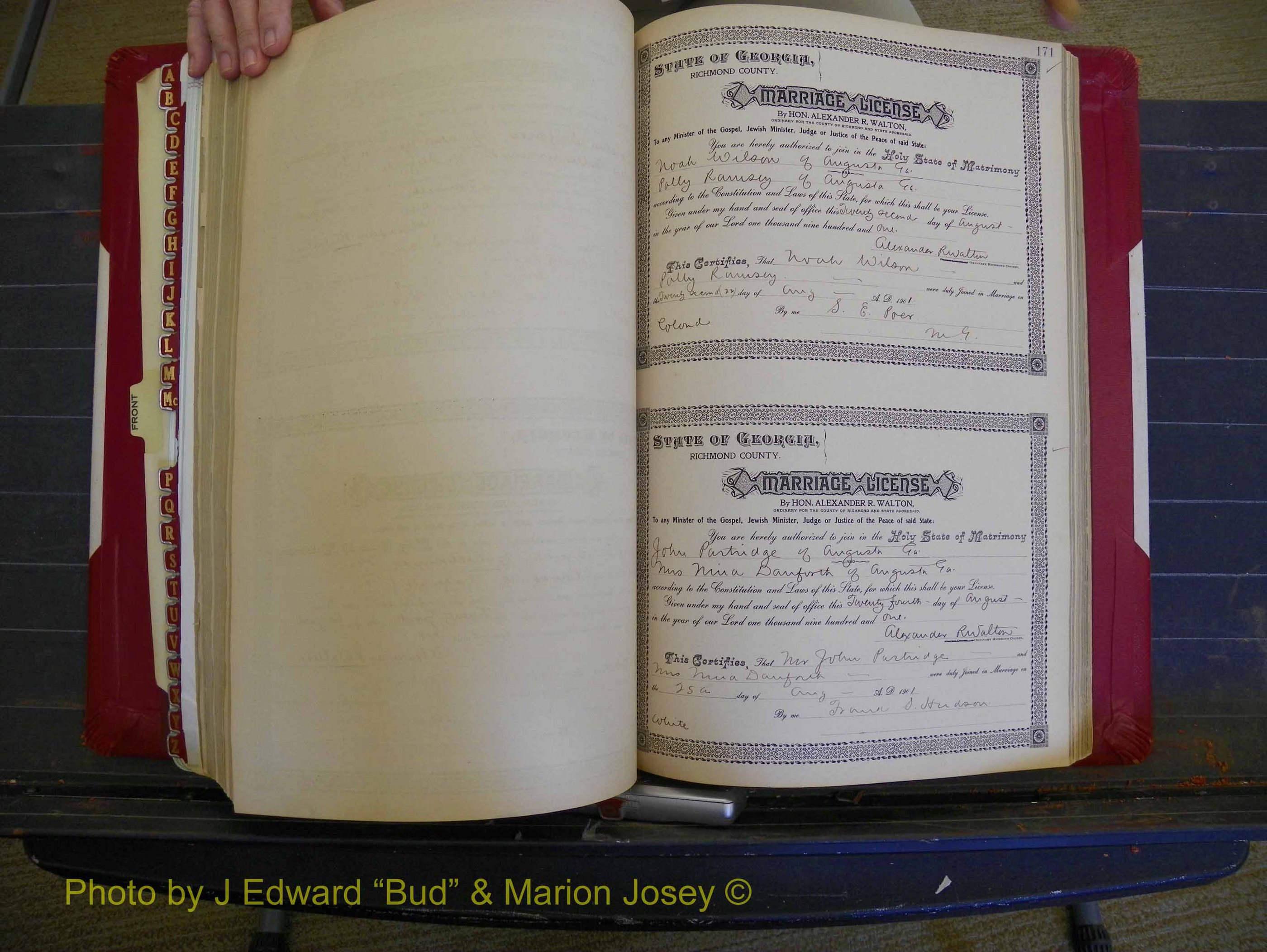 Richmond Marriages, Book Y, 1901 P 171.JPG