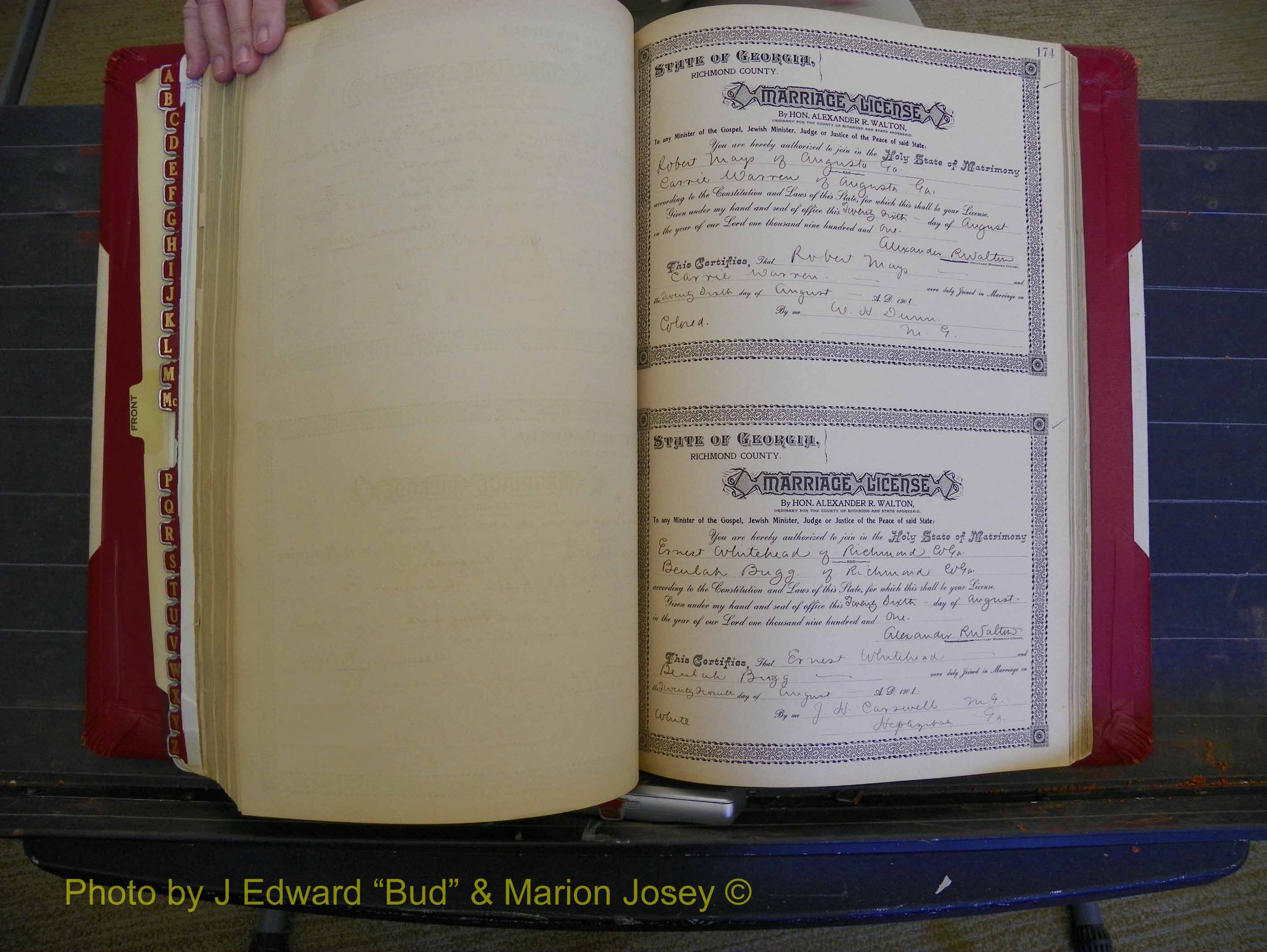 Richmond Marriages, Book Y, 1901 P 174.JPG