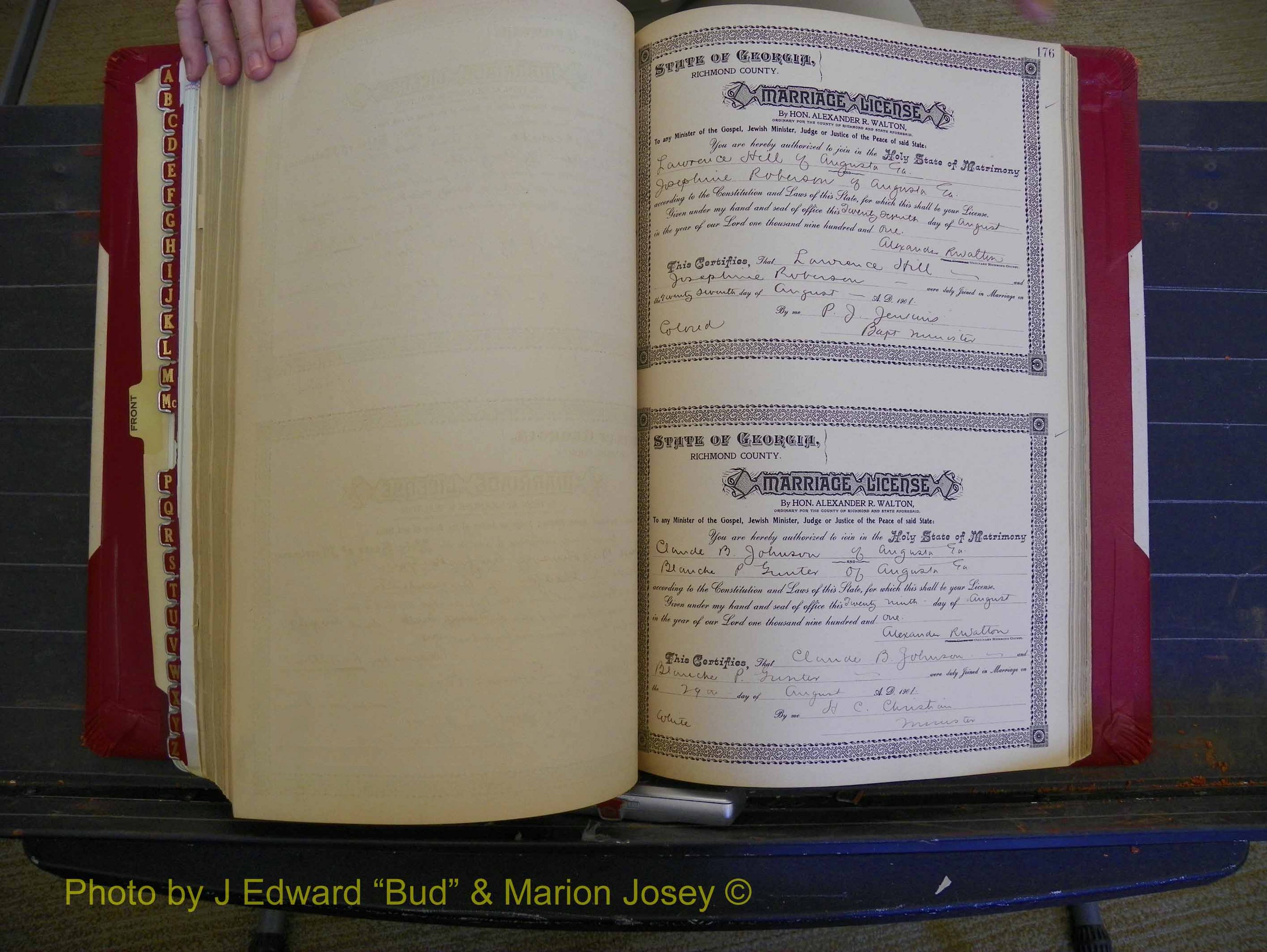 Richmond Marriages, Book Y, 1901 P 176.JPG