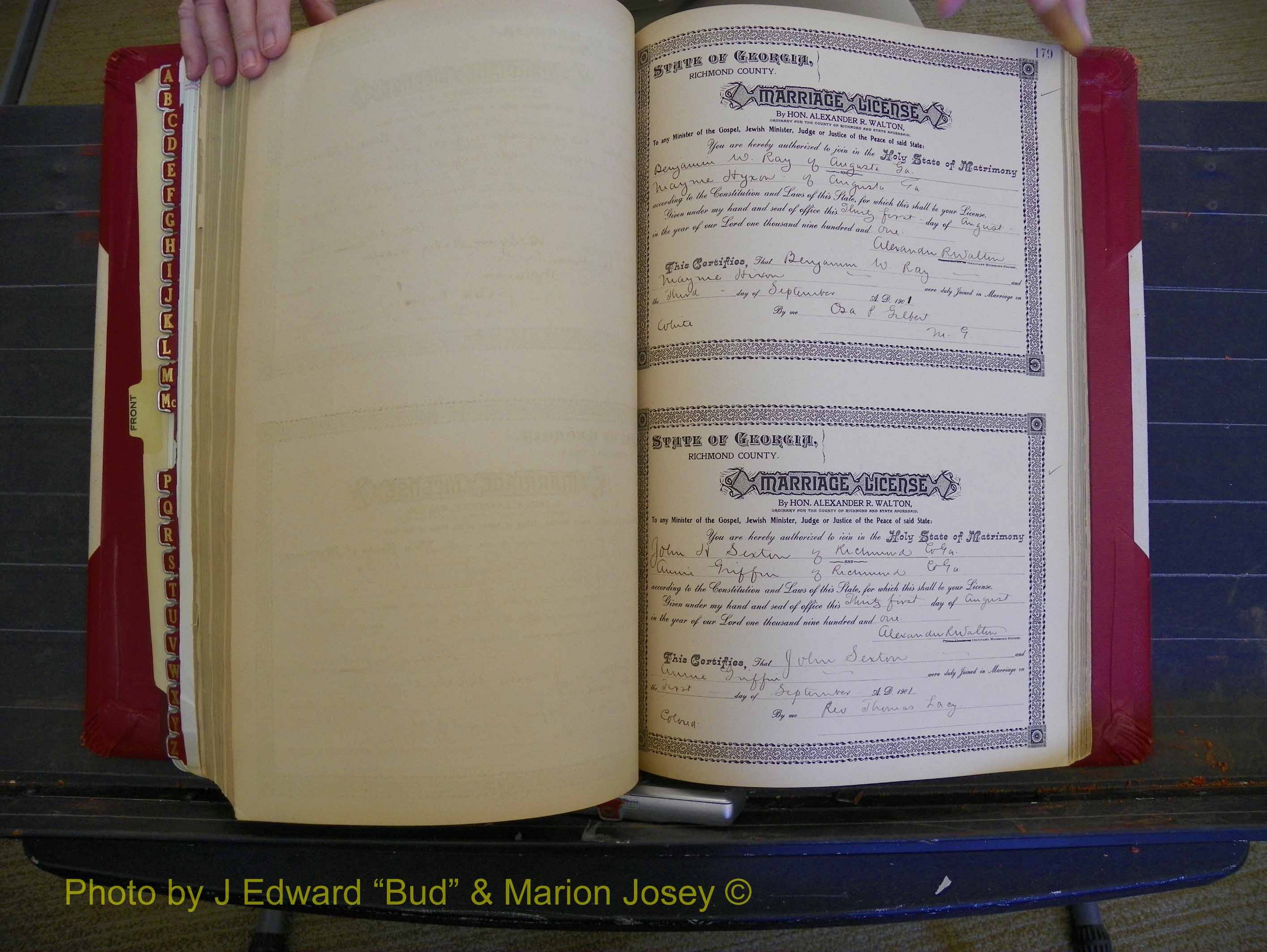 Richmond Marriages, Book Y, 1901 P 179.JPG