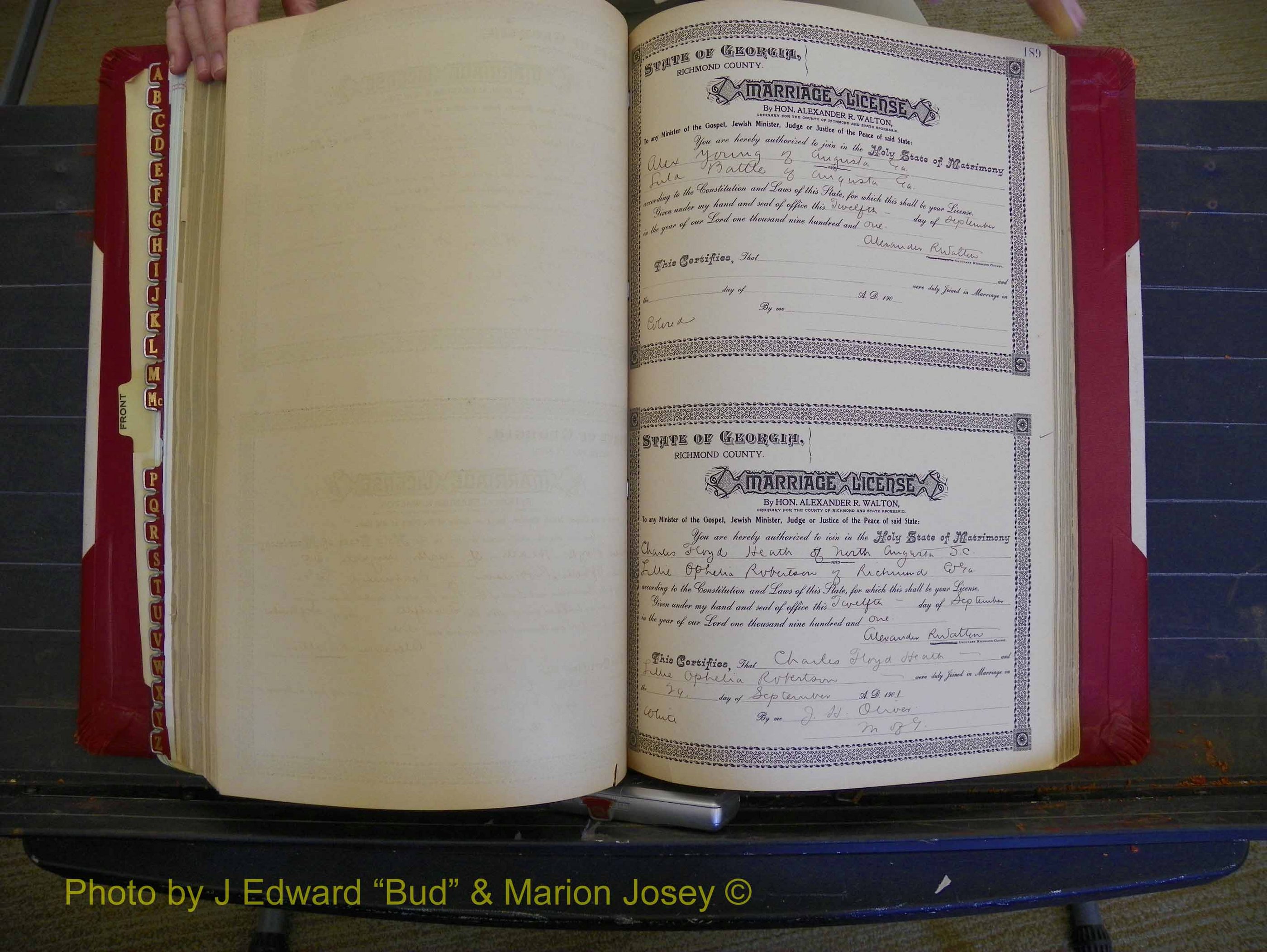 Richmond Marriages, Book Y, 1901 P 189.JPG