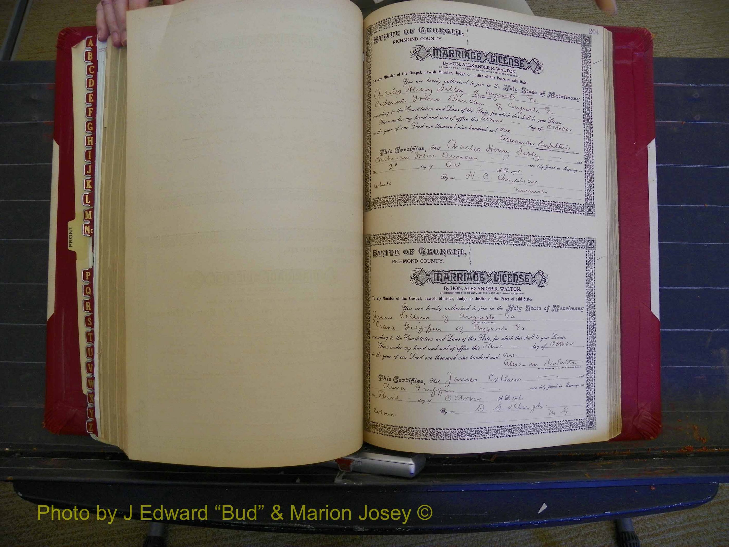 Richmond Marriages, Book Y, 1901 P 204.JPG