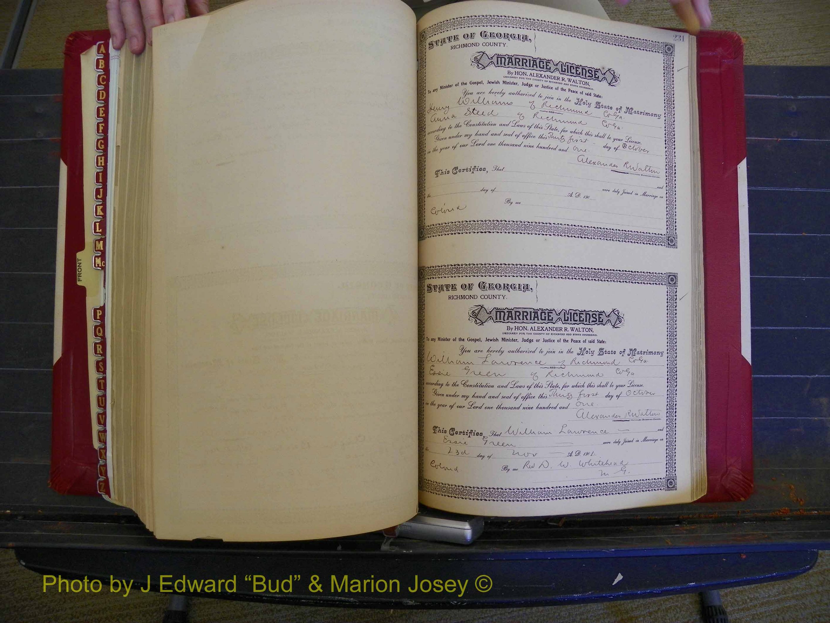 Richmond Marriages, Book Y, 1901 P 231.JPG