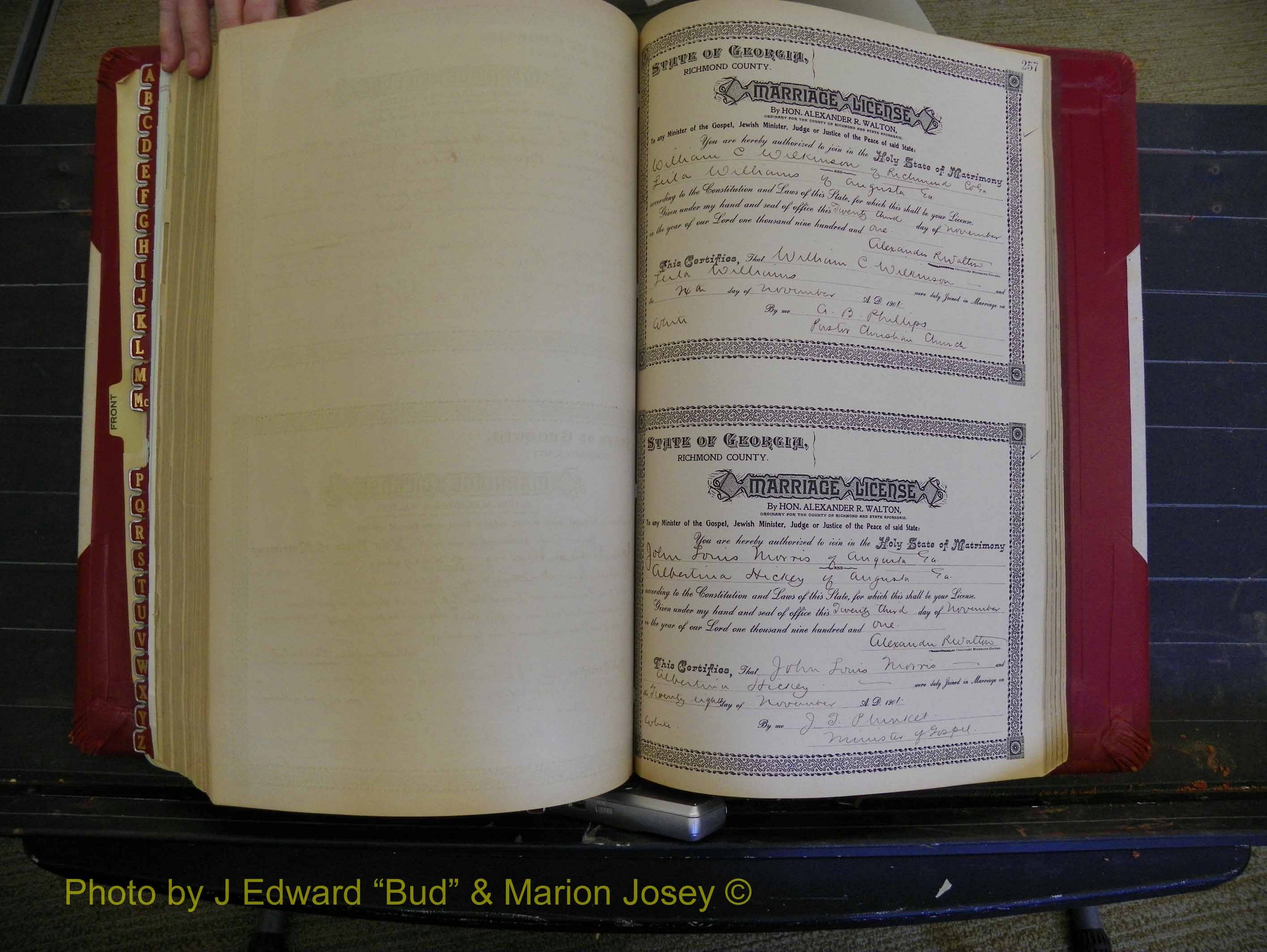 Richmond Marriages, Book Y, 1901 P 257.JPG