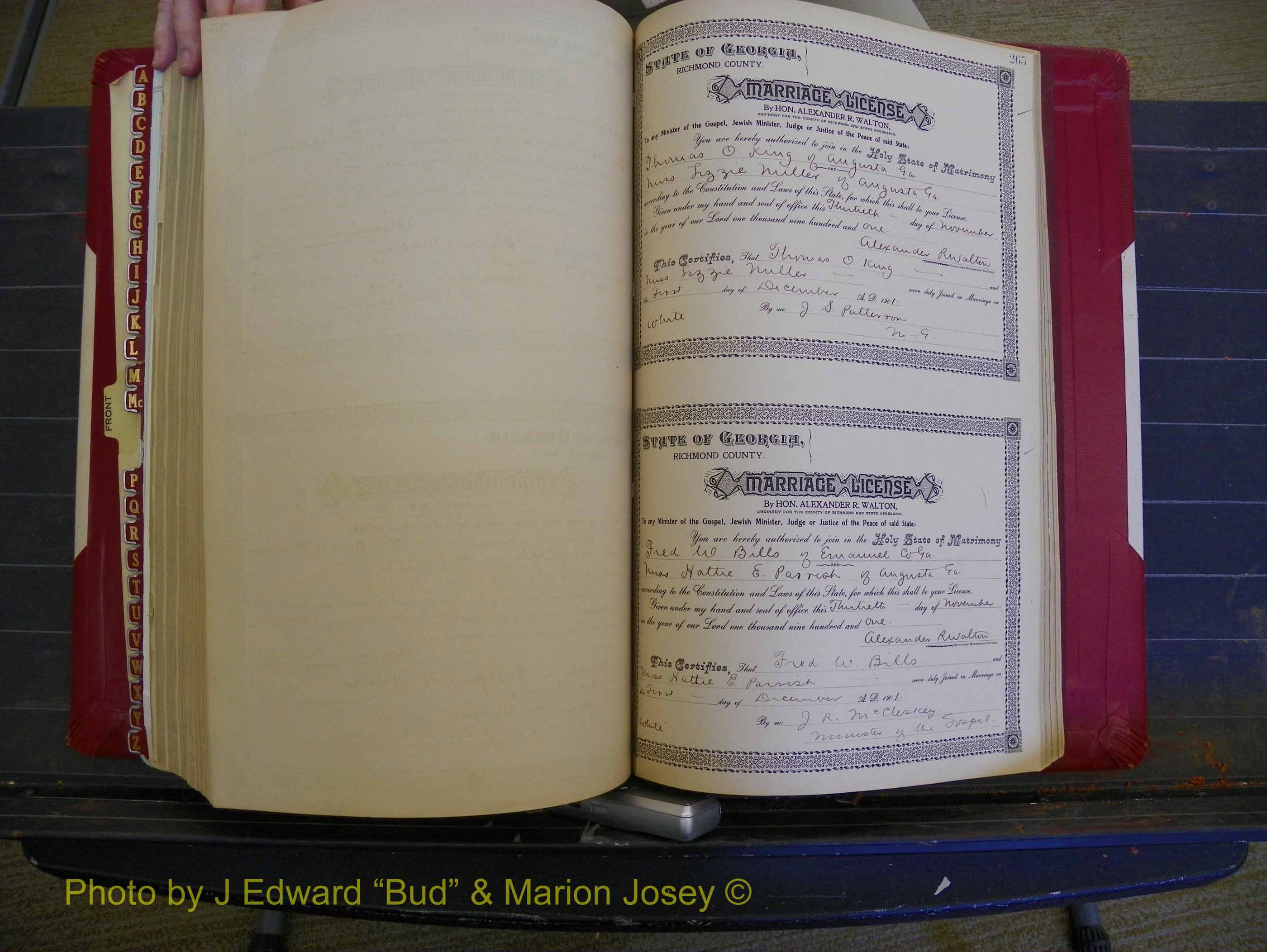 Richmond Marriages, Book Y, 1901 P 265.JPG