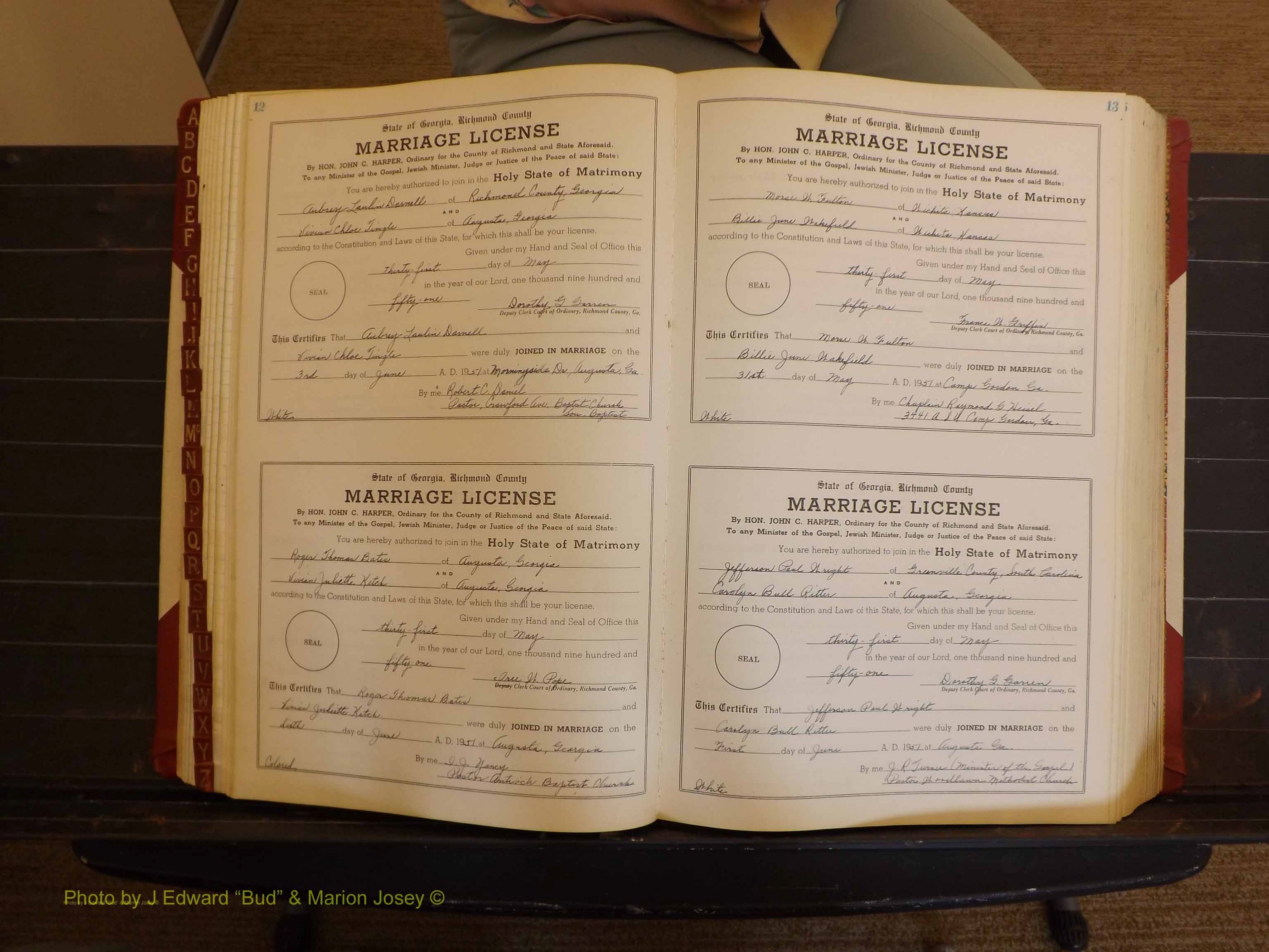 Richmond Marriages, ZZ, 1951-1952 P 012-013.JPG