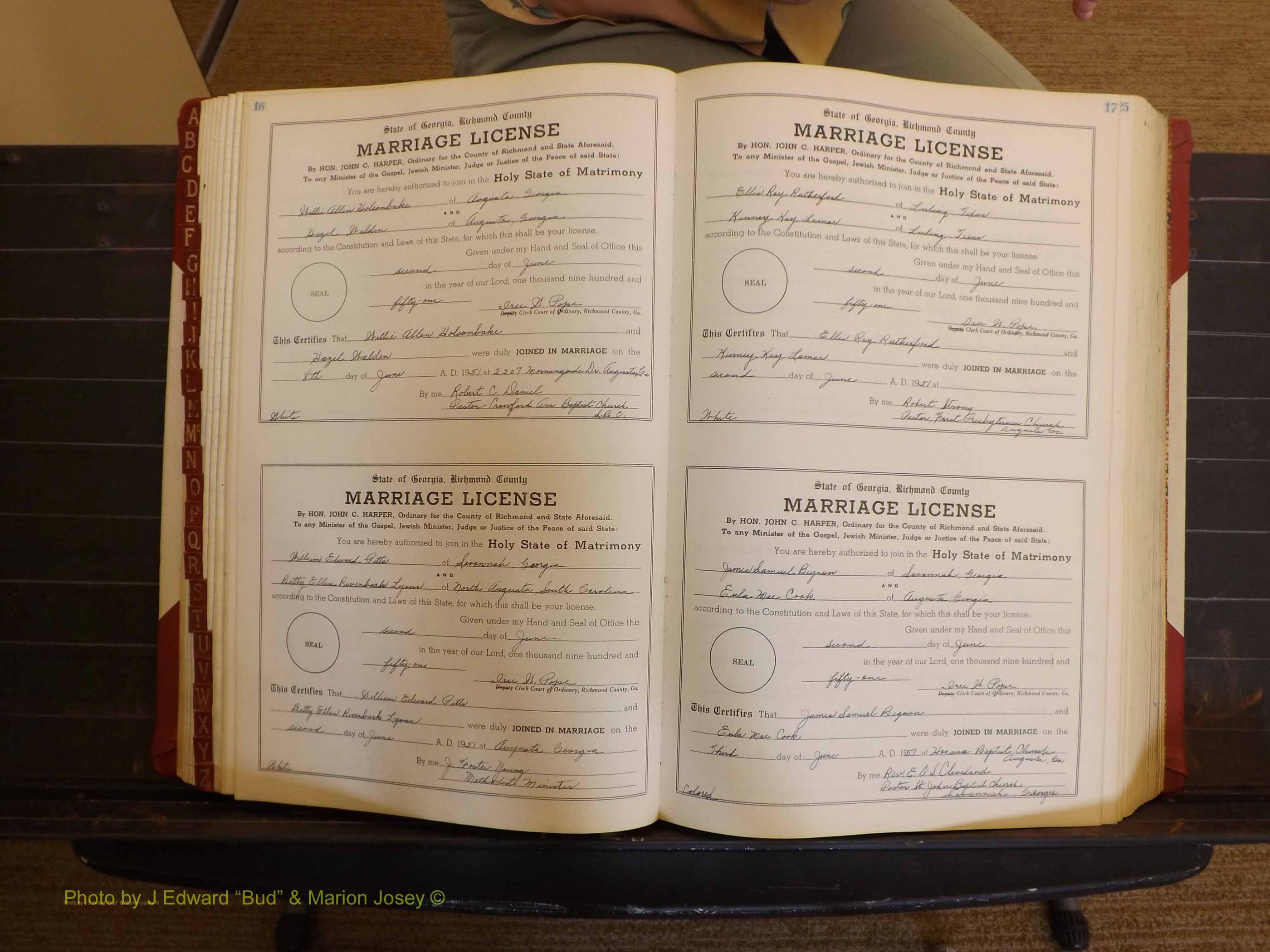 Richmond Marriages, ZZ, 1951-1952 P 016-017.JPG