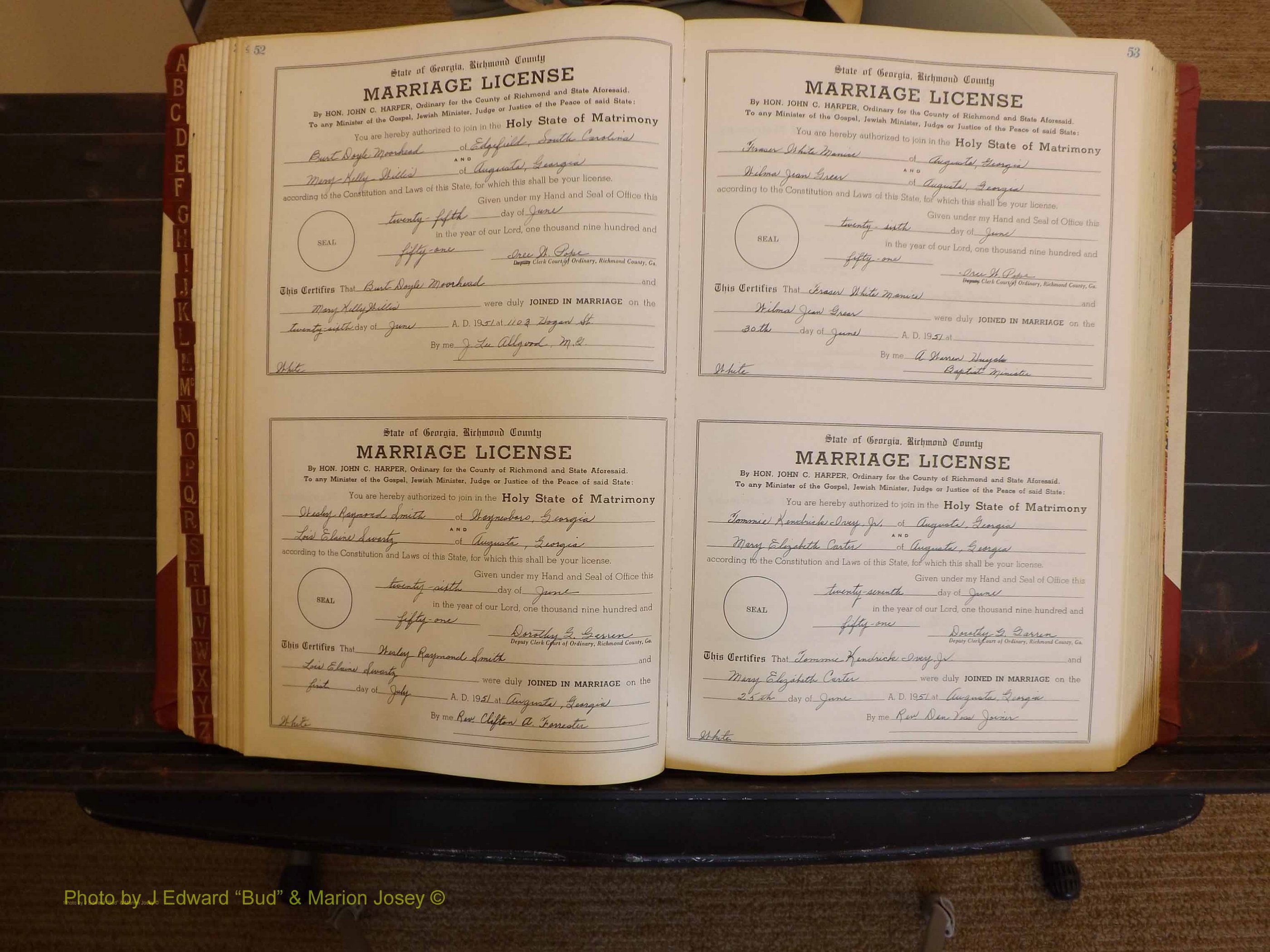 Richmond Marriages, ZZ, 1951-1952 P 052-053.JPG