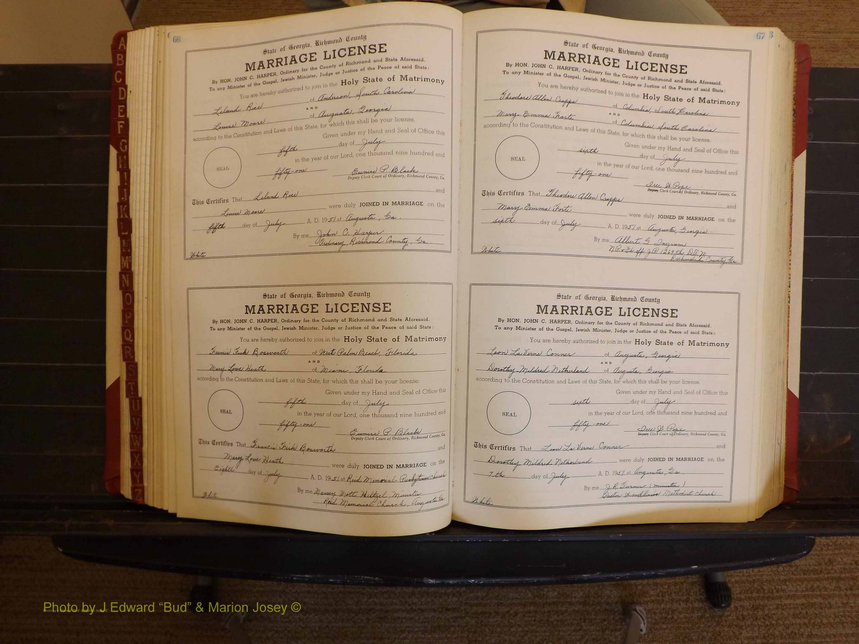 Richmond Marriages, ZZ, 1951-1952 P 066-067.JPG