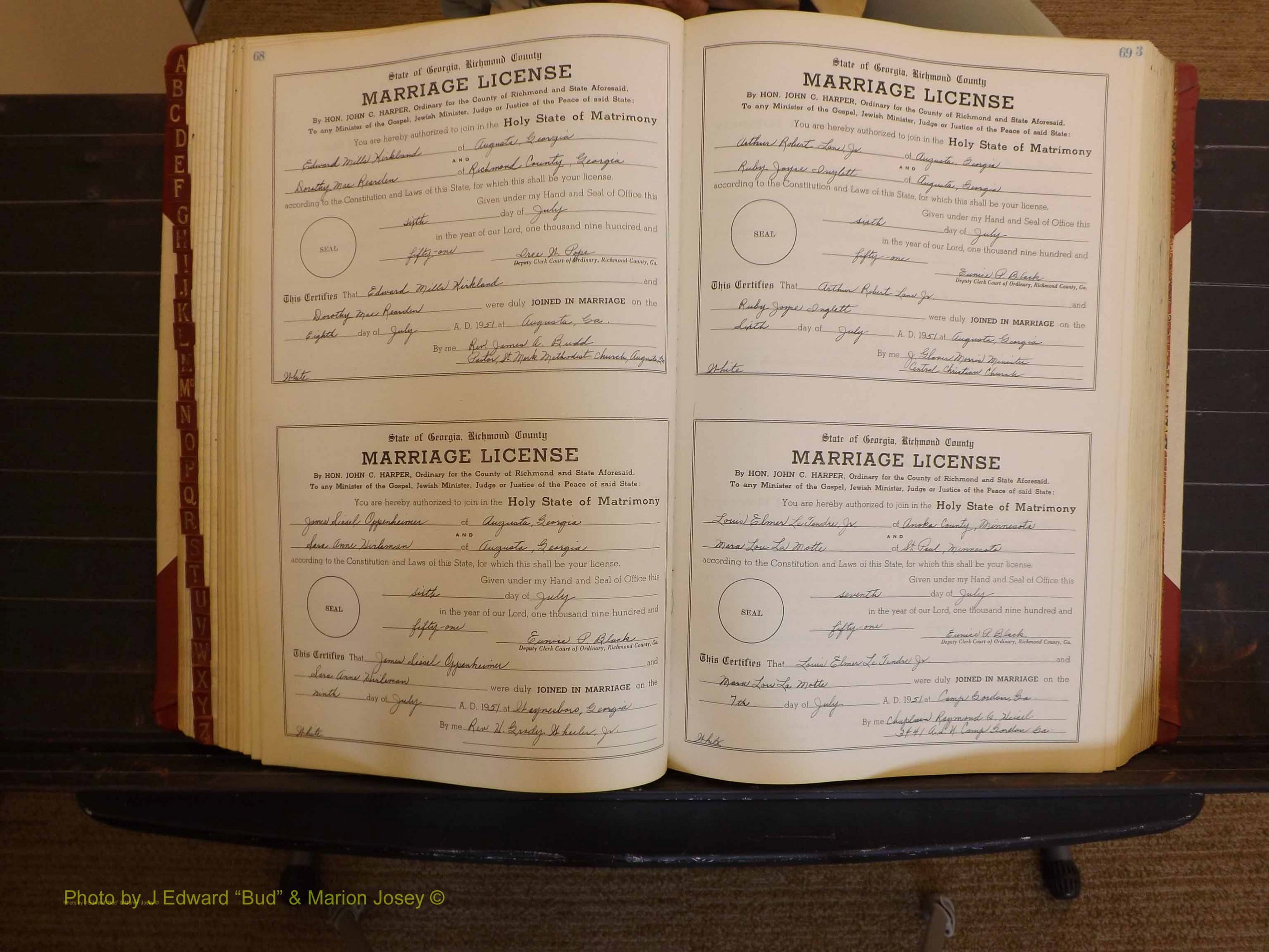 Richmond Marriages, ZZ, 1951-1952 P 068-069.JPG