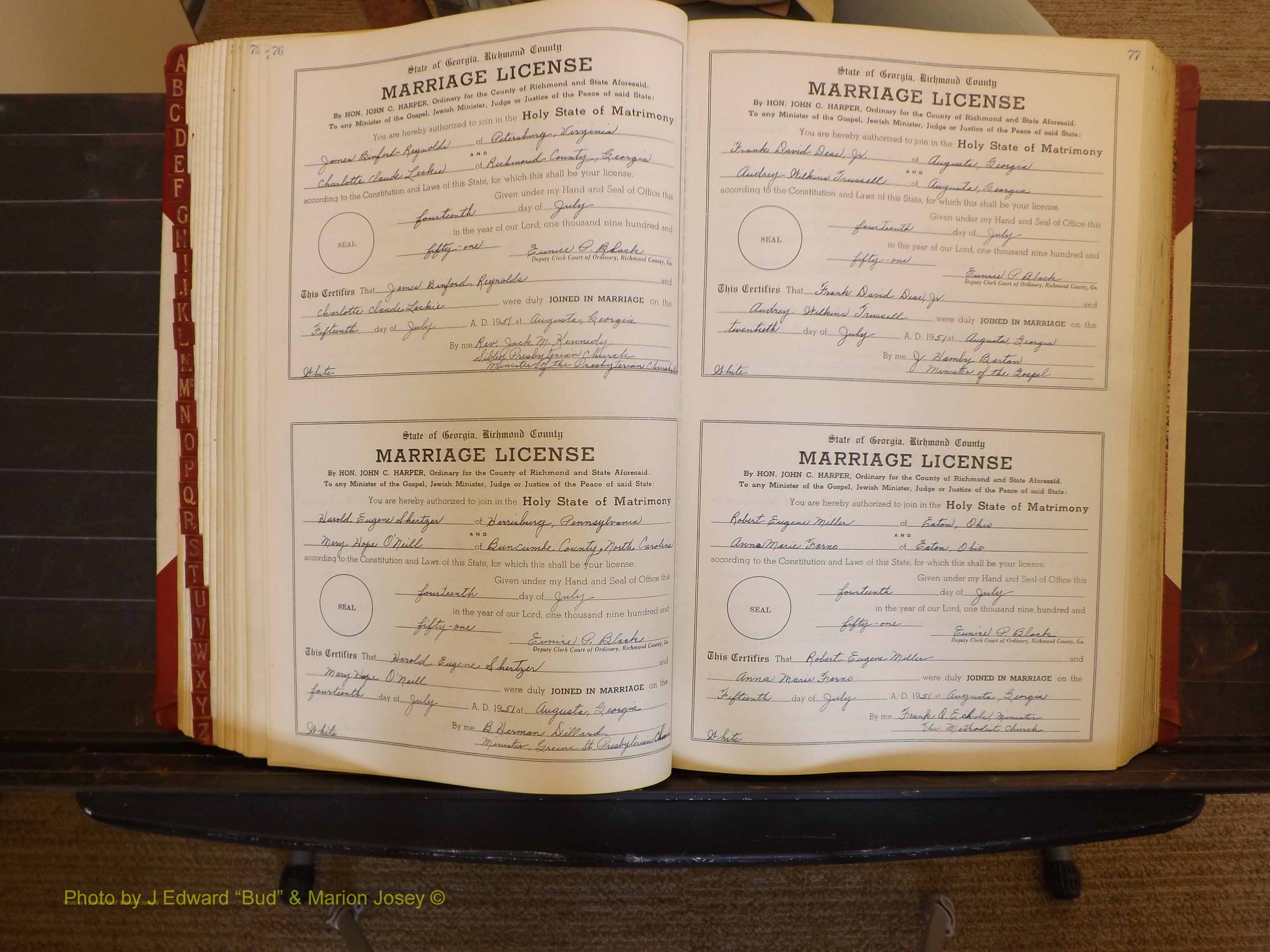 Richmond Marriages, ZZ, 1951-1952 P 076-077.JPG