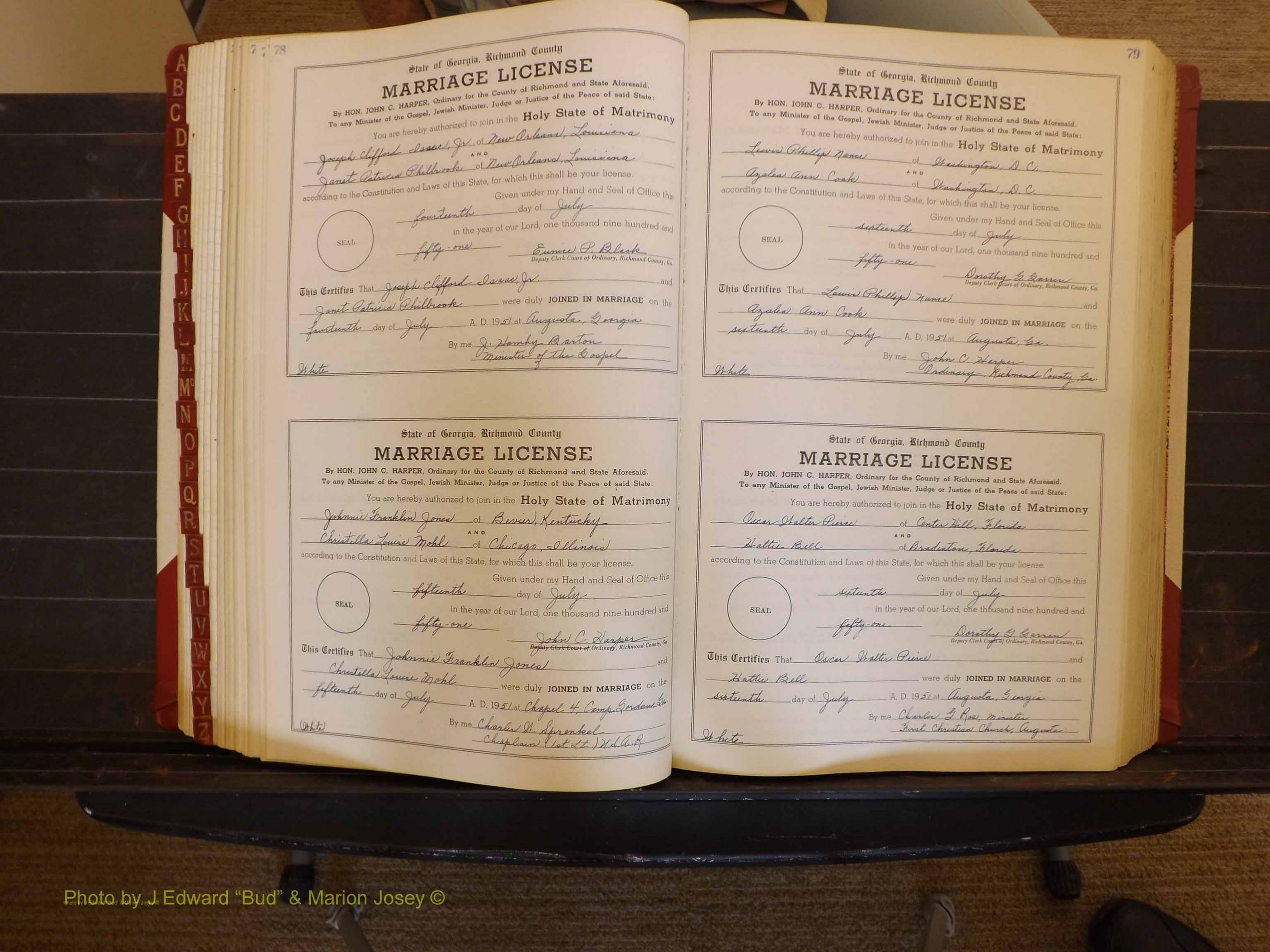Richmond Marriages, ZZ, 1951-1952 P 078-079.JPG