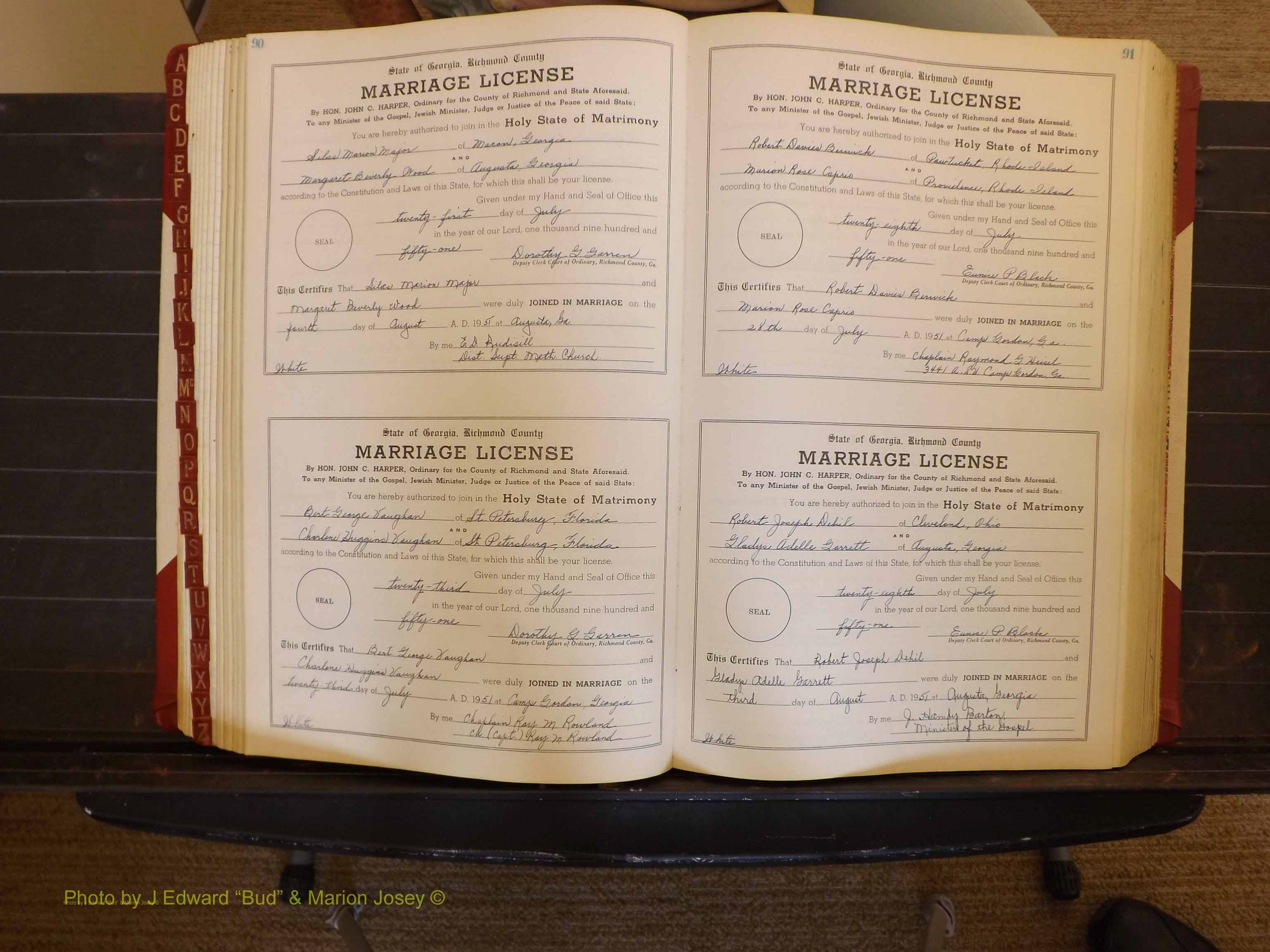 Richmond Marriages, ZZ, 1951-1952 P 090-091.JPG