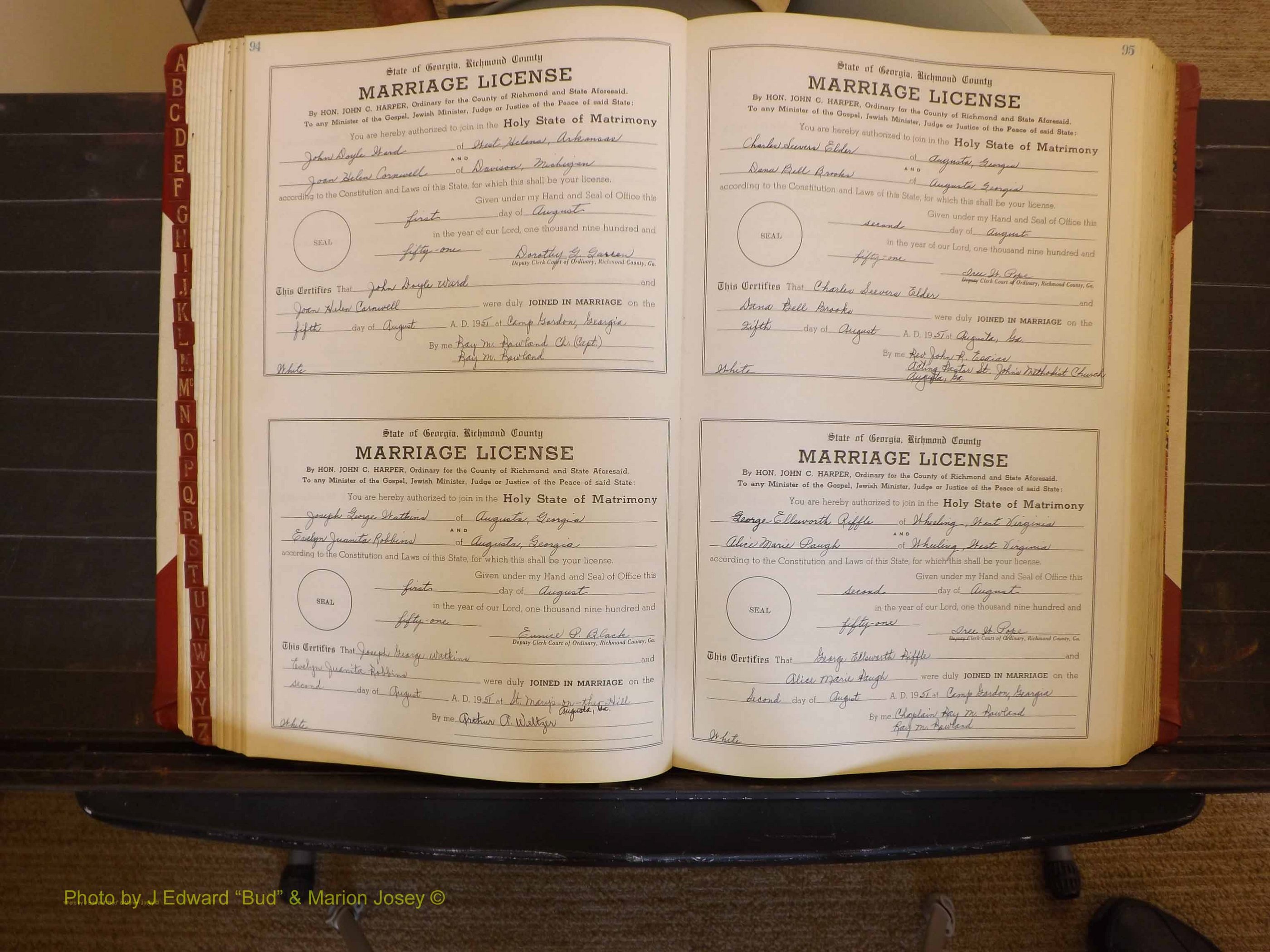 Richmond Marriages, ZZ, 1951-1952 P 094-095.JPG