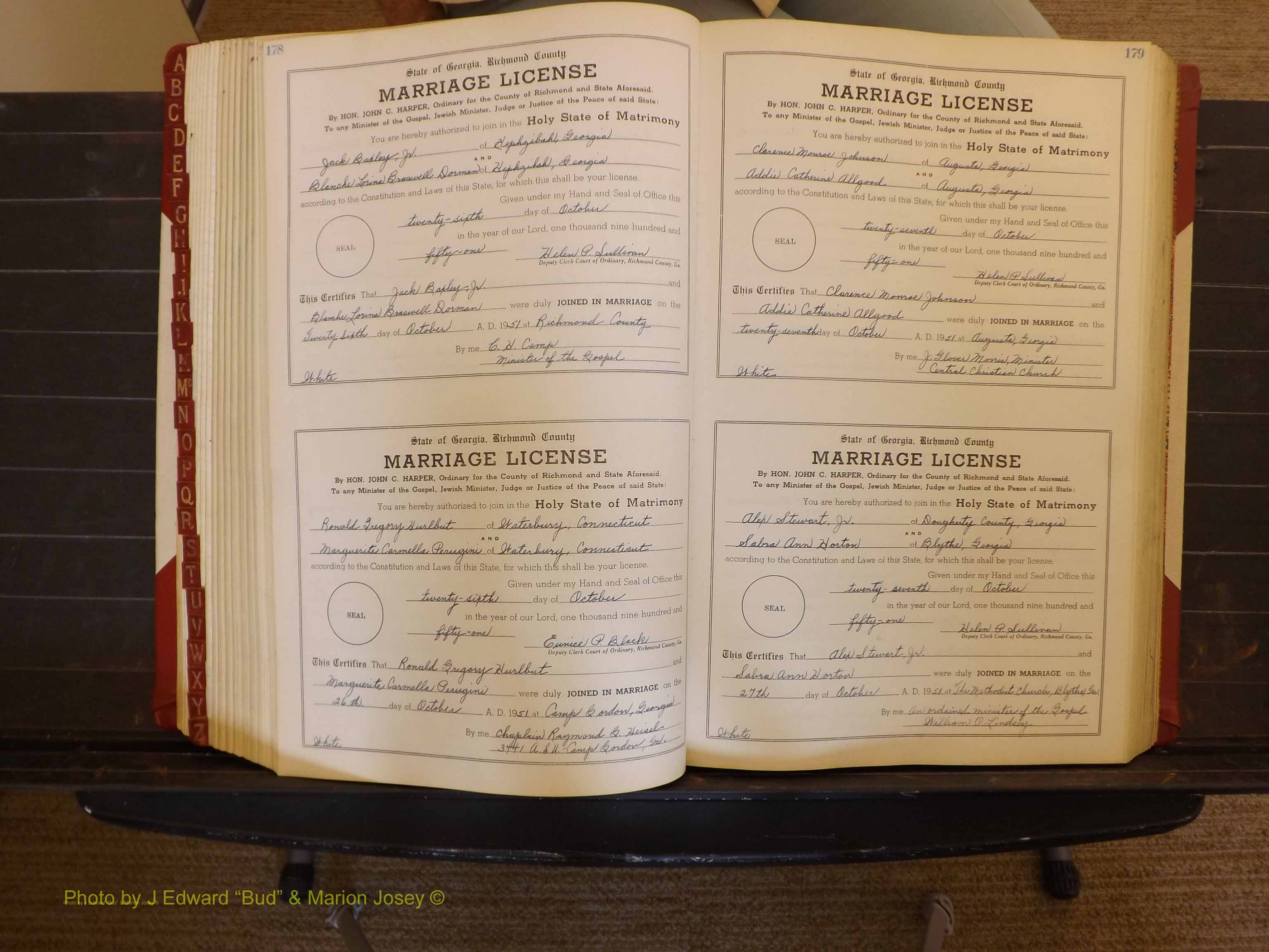 Richmond Marriages, ZZ, 1951-1952 P 178-179.JPG