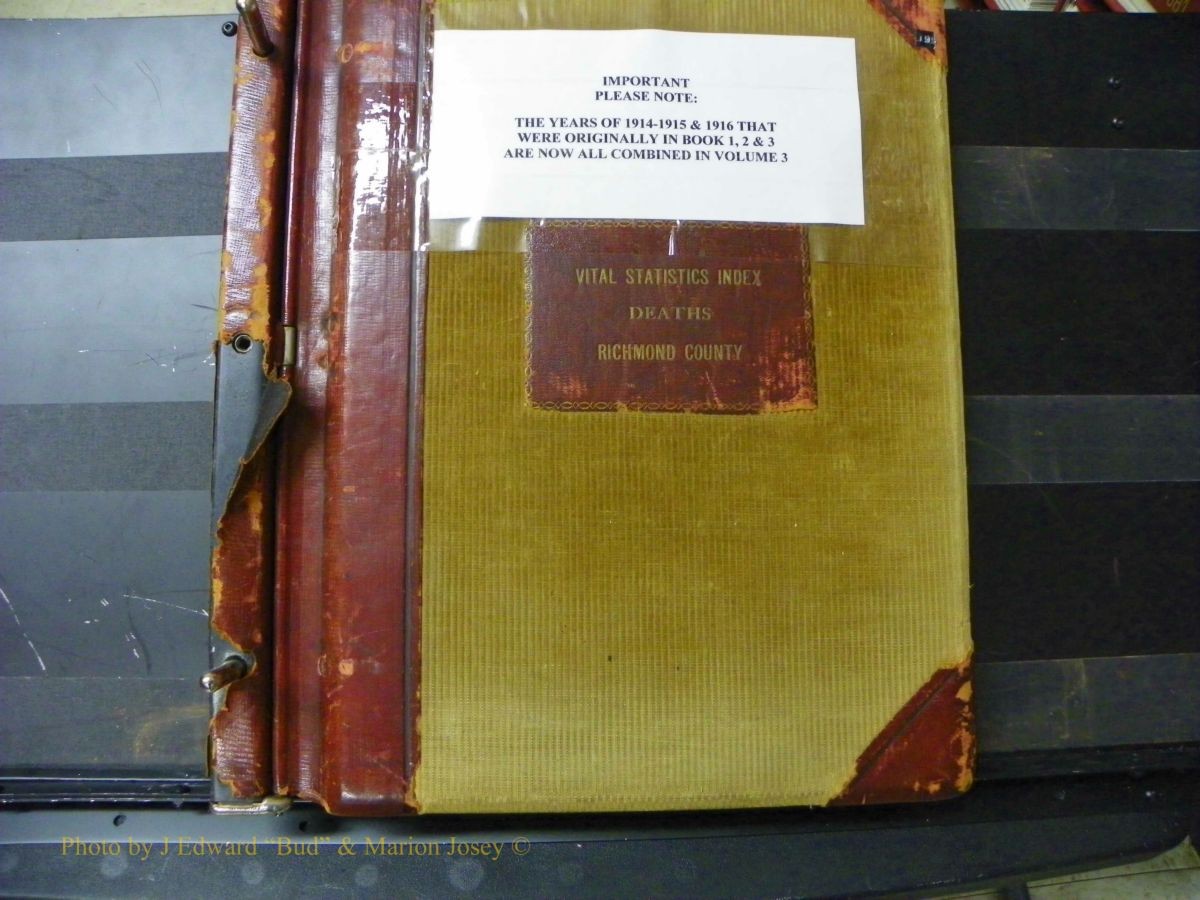 Richmond Births, 1900 + Deaths, 1914-1967 275.JPG