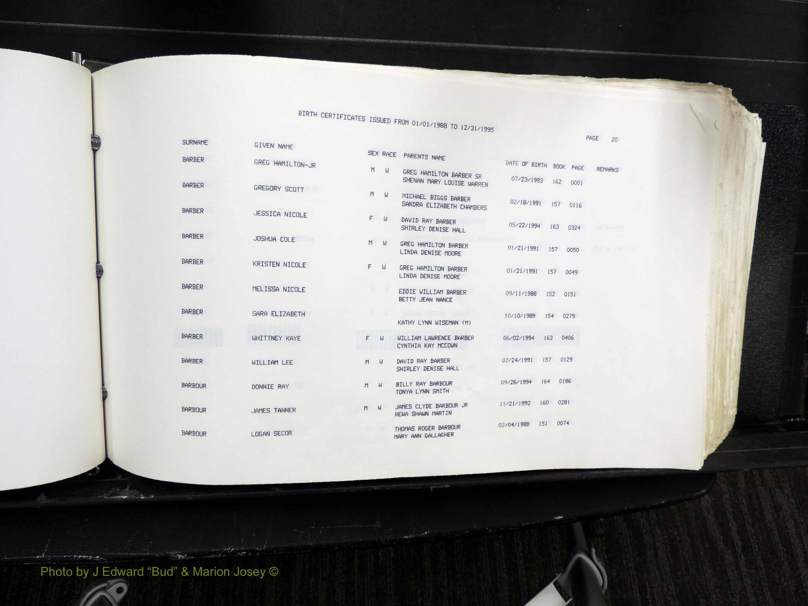 Rockingham Co, NC, Births, 1988-1995 (120).JPG