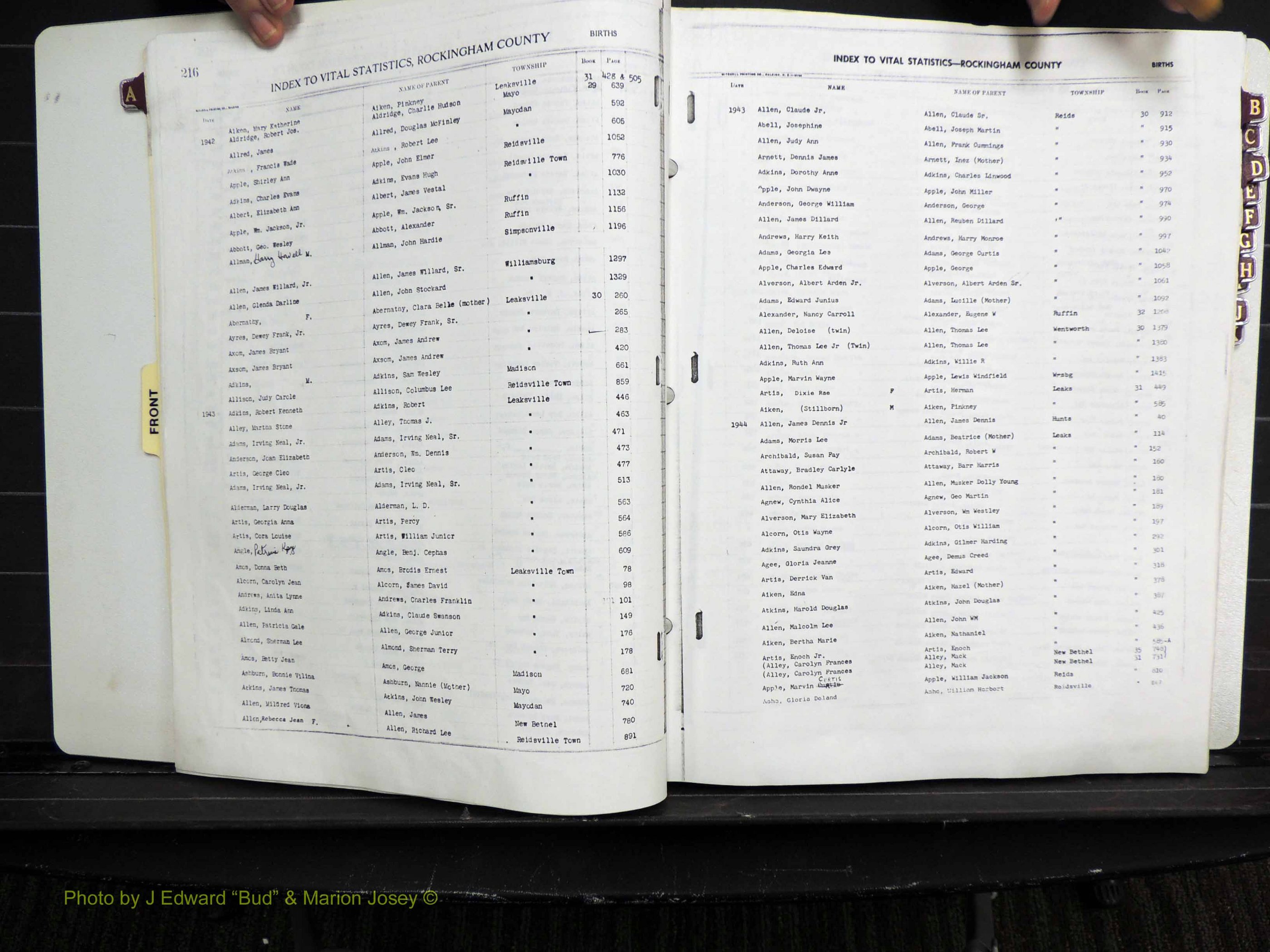 Rockingham Co, NC, Births, A-K, 1929-1948 (109).JPG