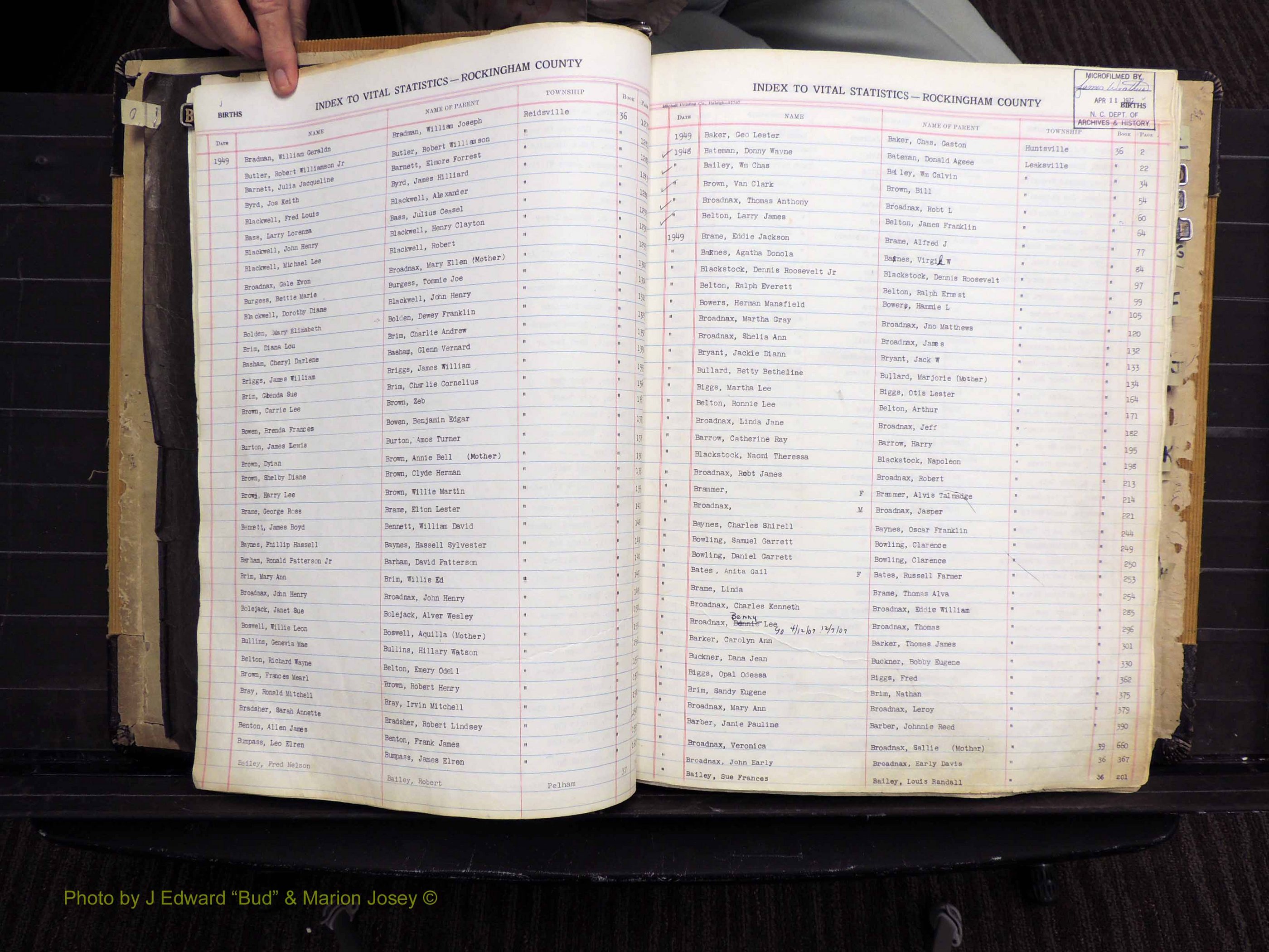 Rockingham Co, NC, Births, 1949-1967 (116).JPG