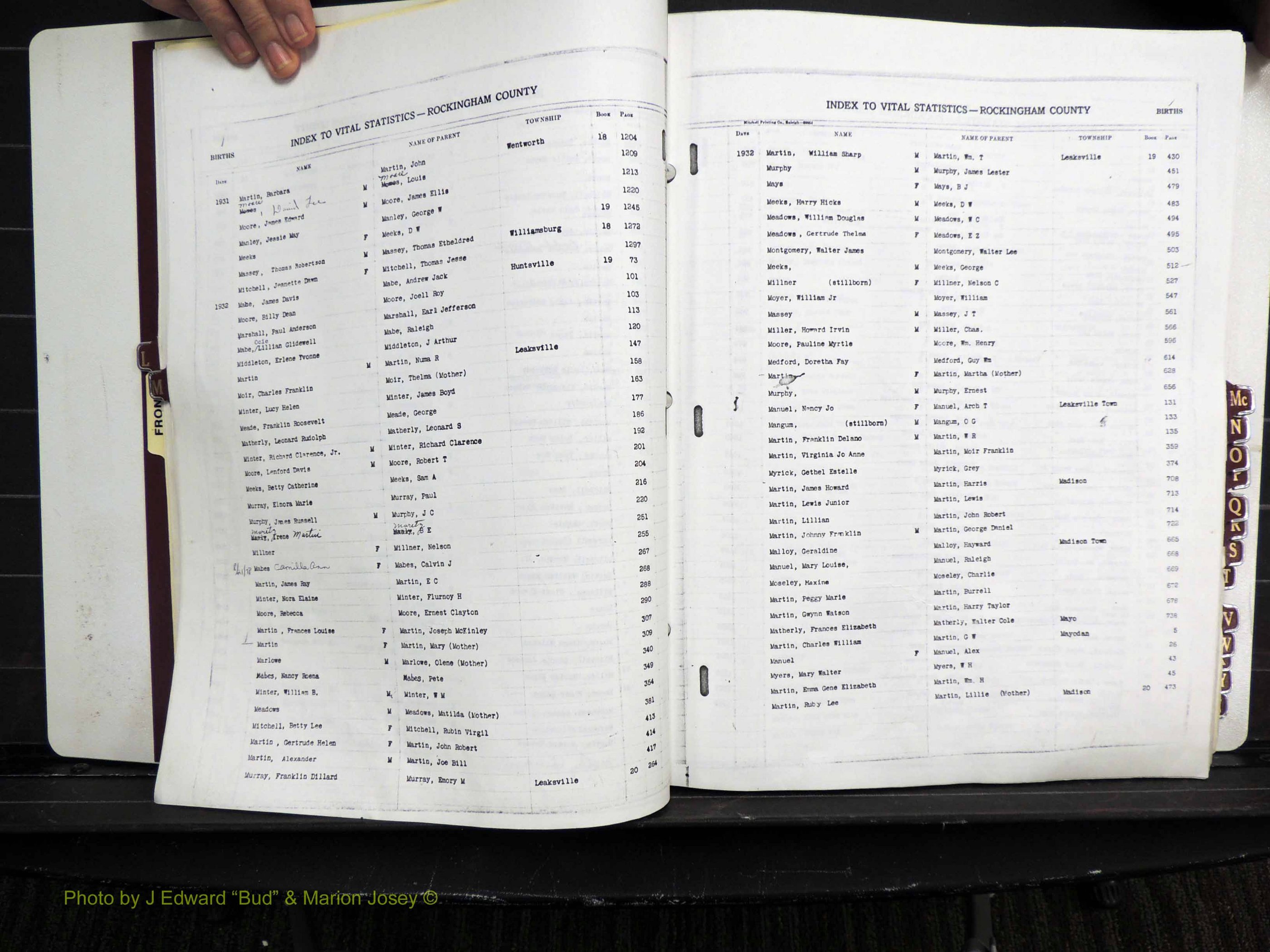 Rockingham Co, NC, Births, L-Z, 1929-1948 (122).JPG