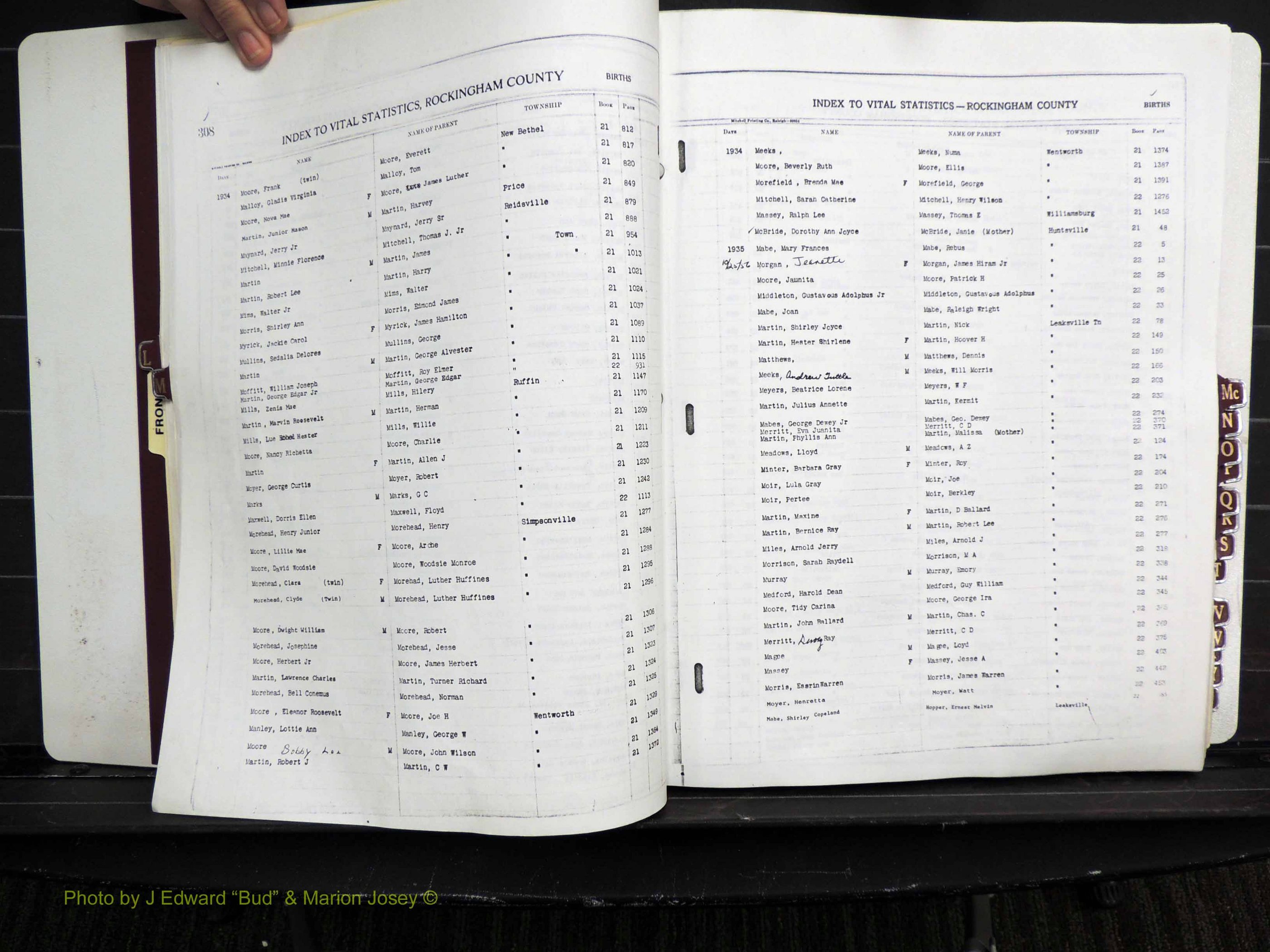 Rockingham Co, NC, Births, L-Z, 1929-1948 (126).JPG