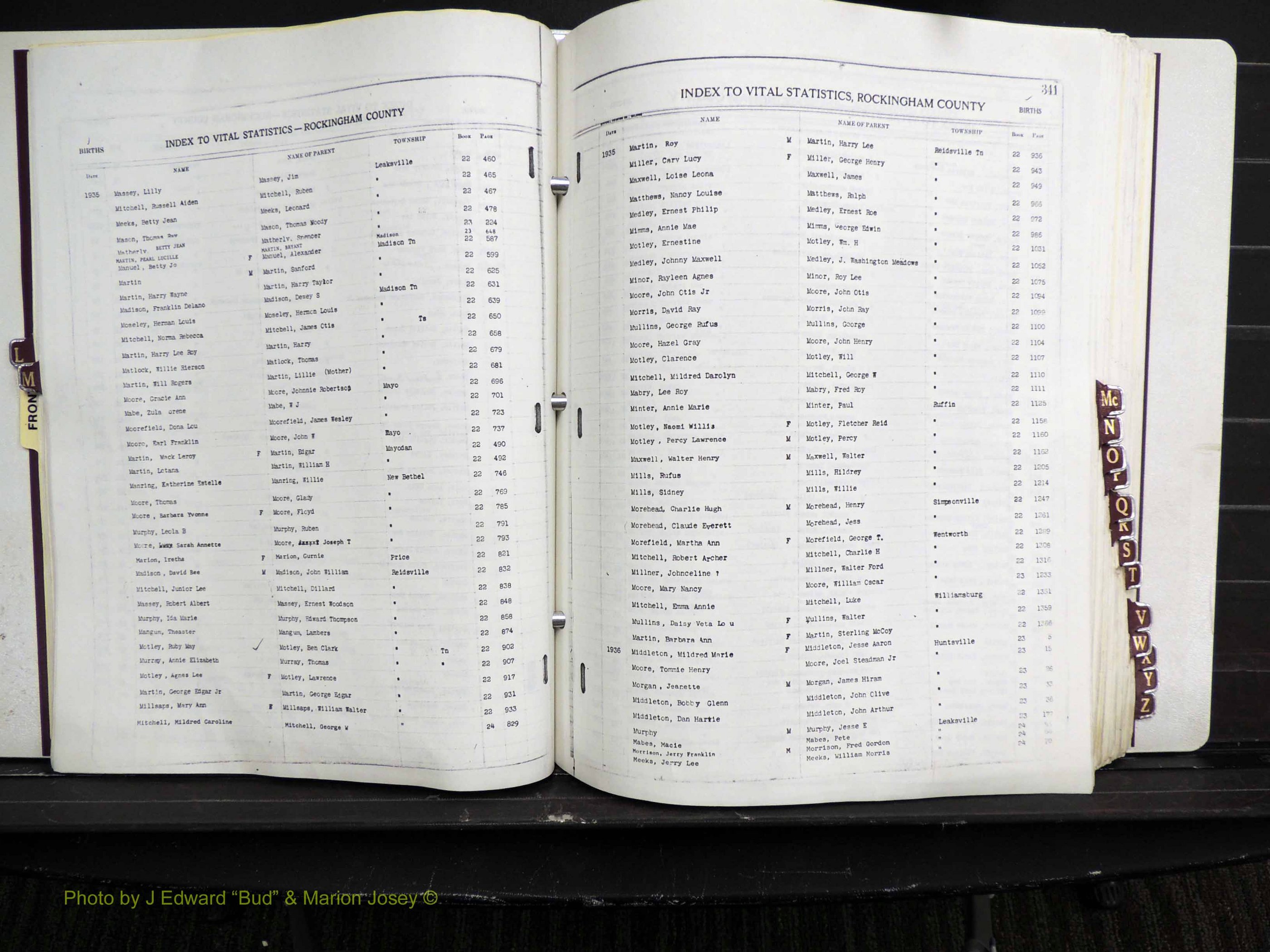 Rockingham Co, NC, Births, L-Z, 1929-1948 (127).JPG