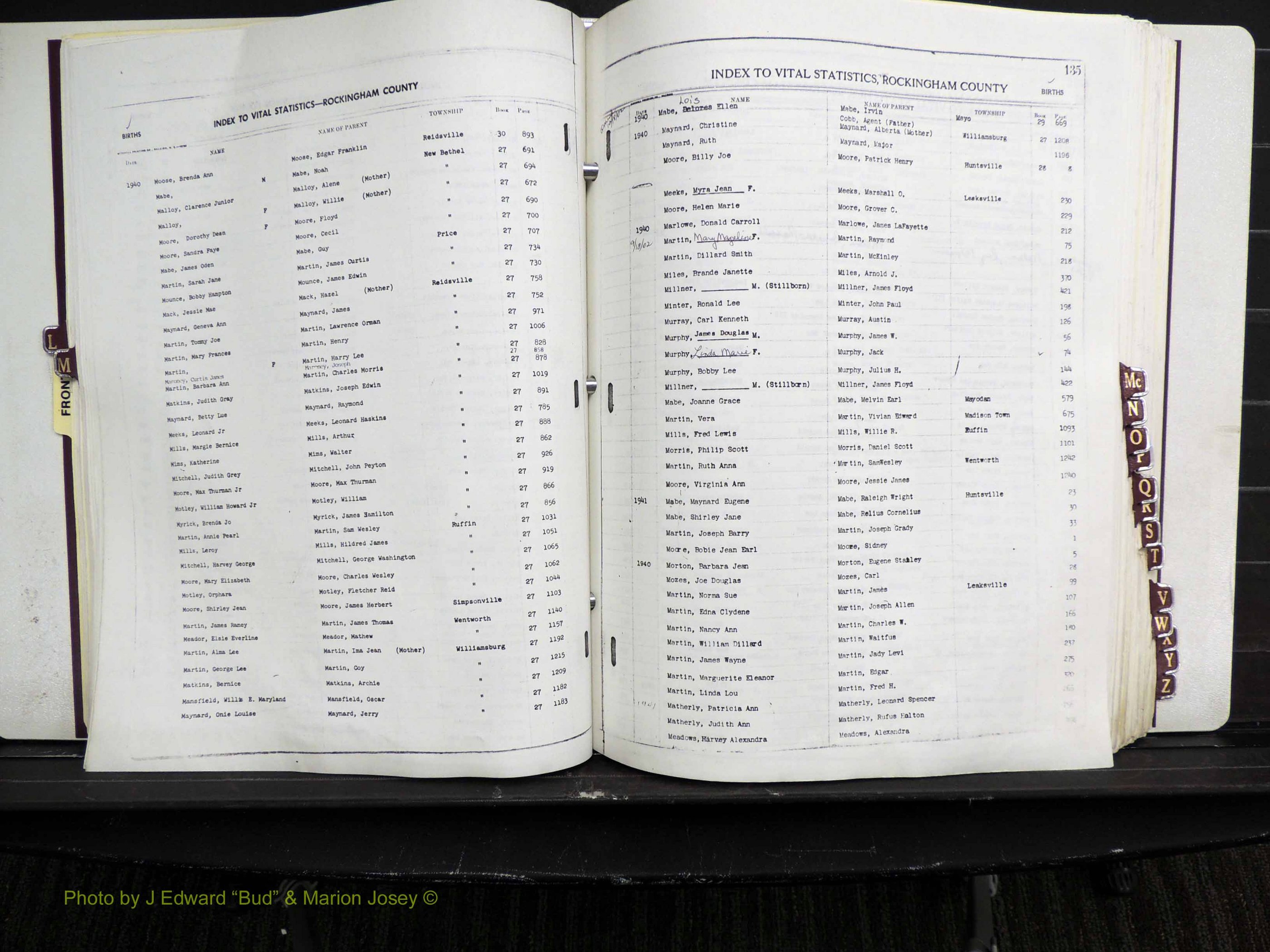Rockingham Co, NC, Births, L-Z, 1929-1948 (134).JPG