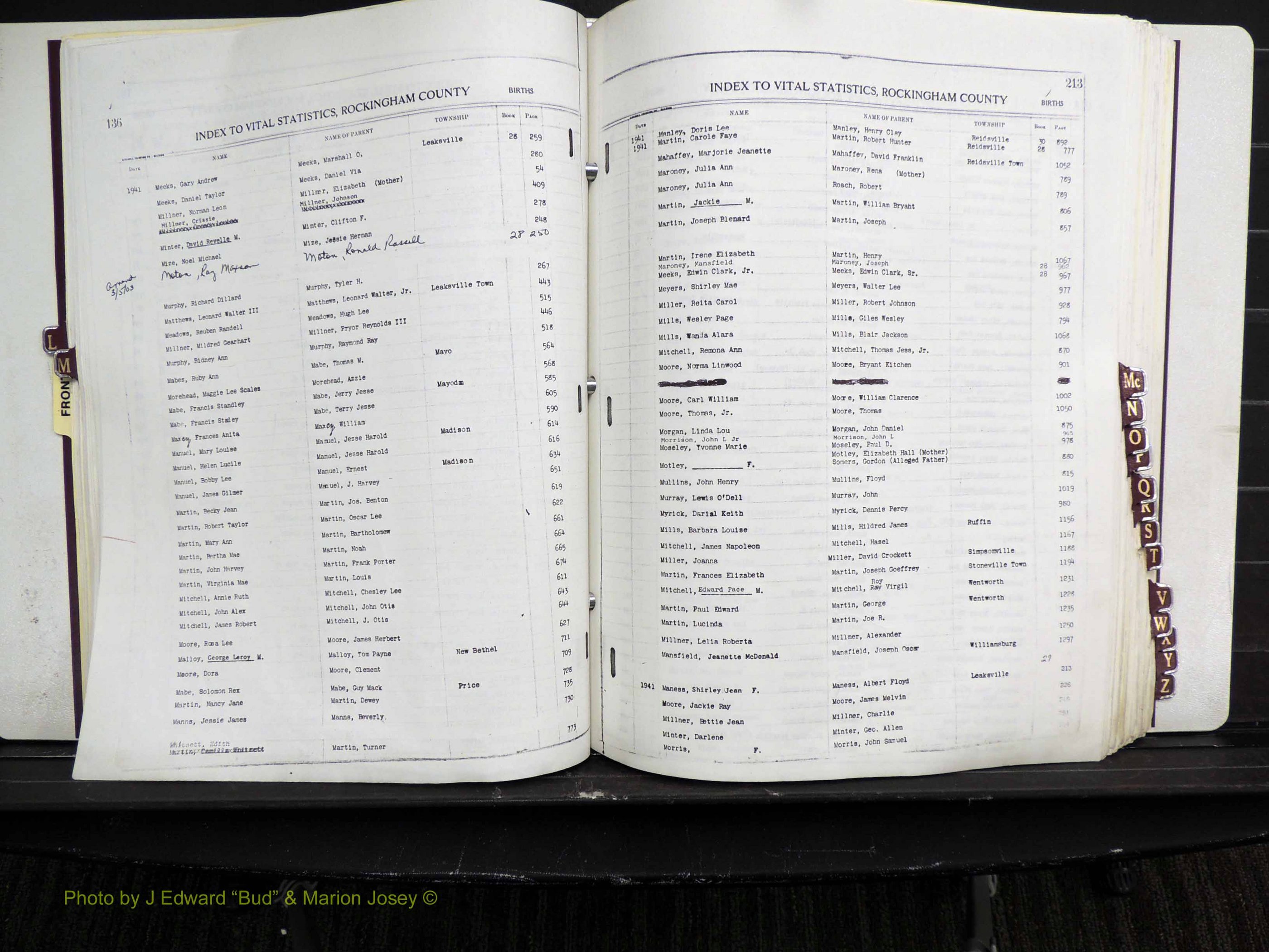 Rockingham Co, NC, Births, L-Z, 1929-1948 (135).JPG