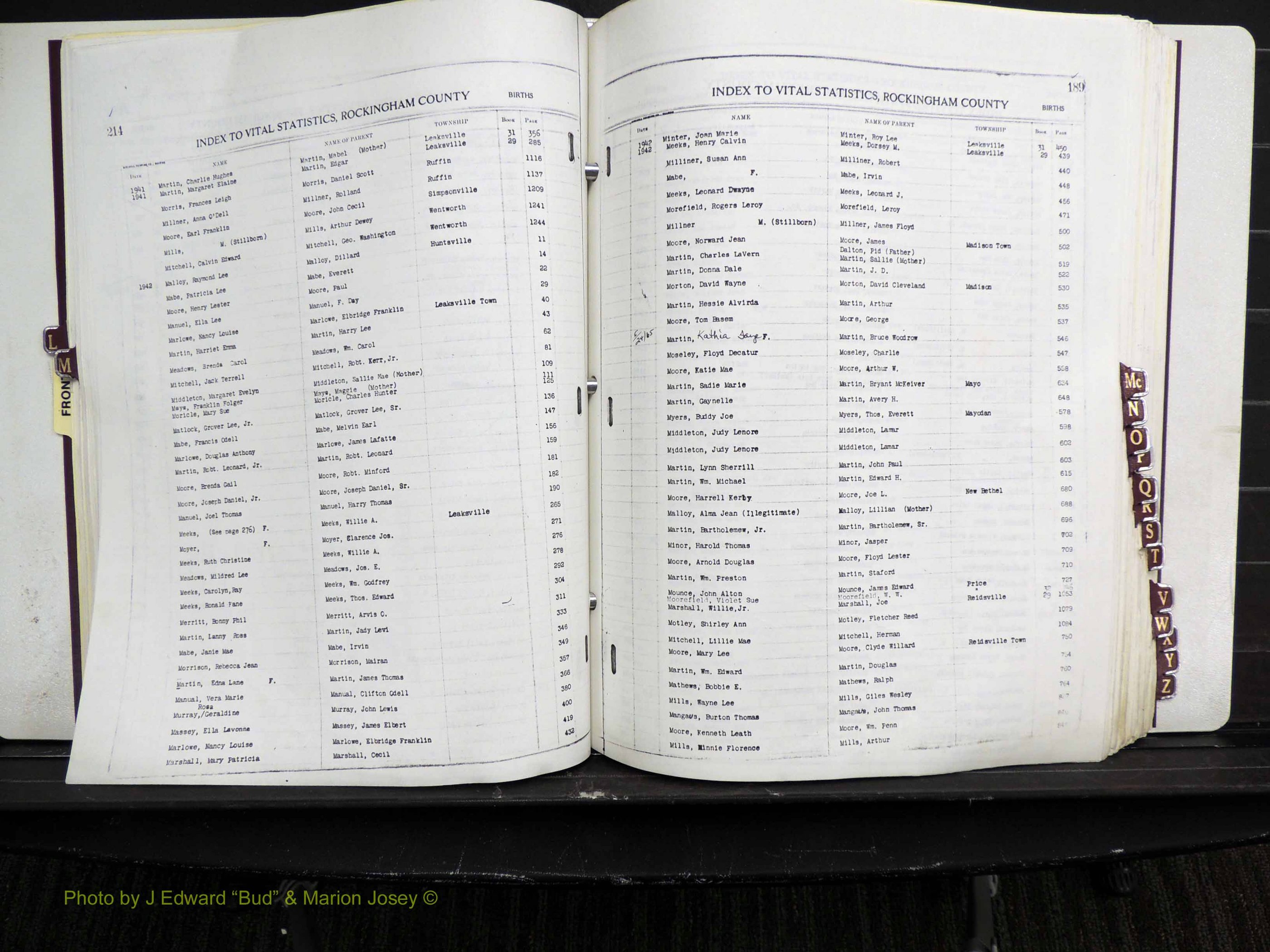 Rockingham Co, NC, Births, L-Z, 1929-1948 (136).JPG