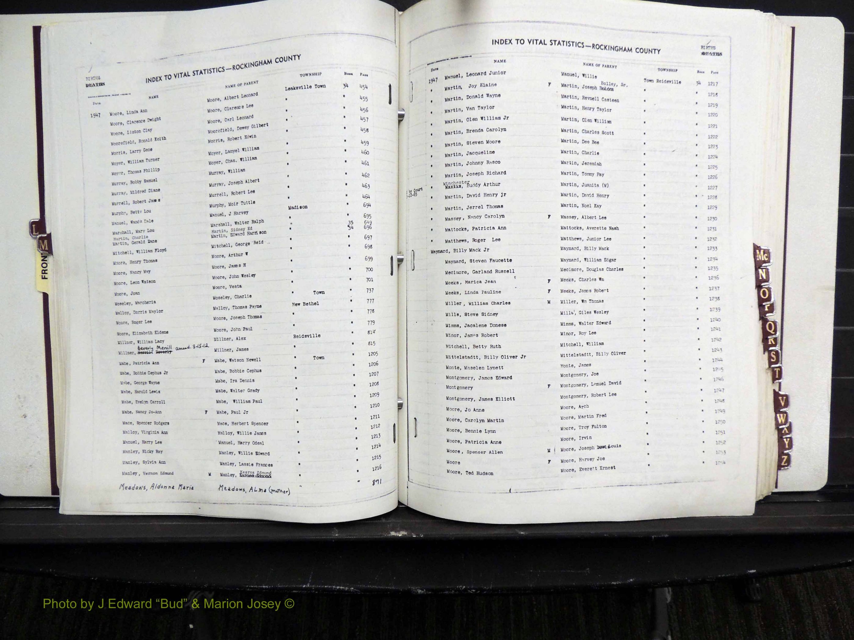 Rockingham Co, NC, Births, L-Z, 1929-1948 (144).JPG