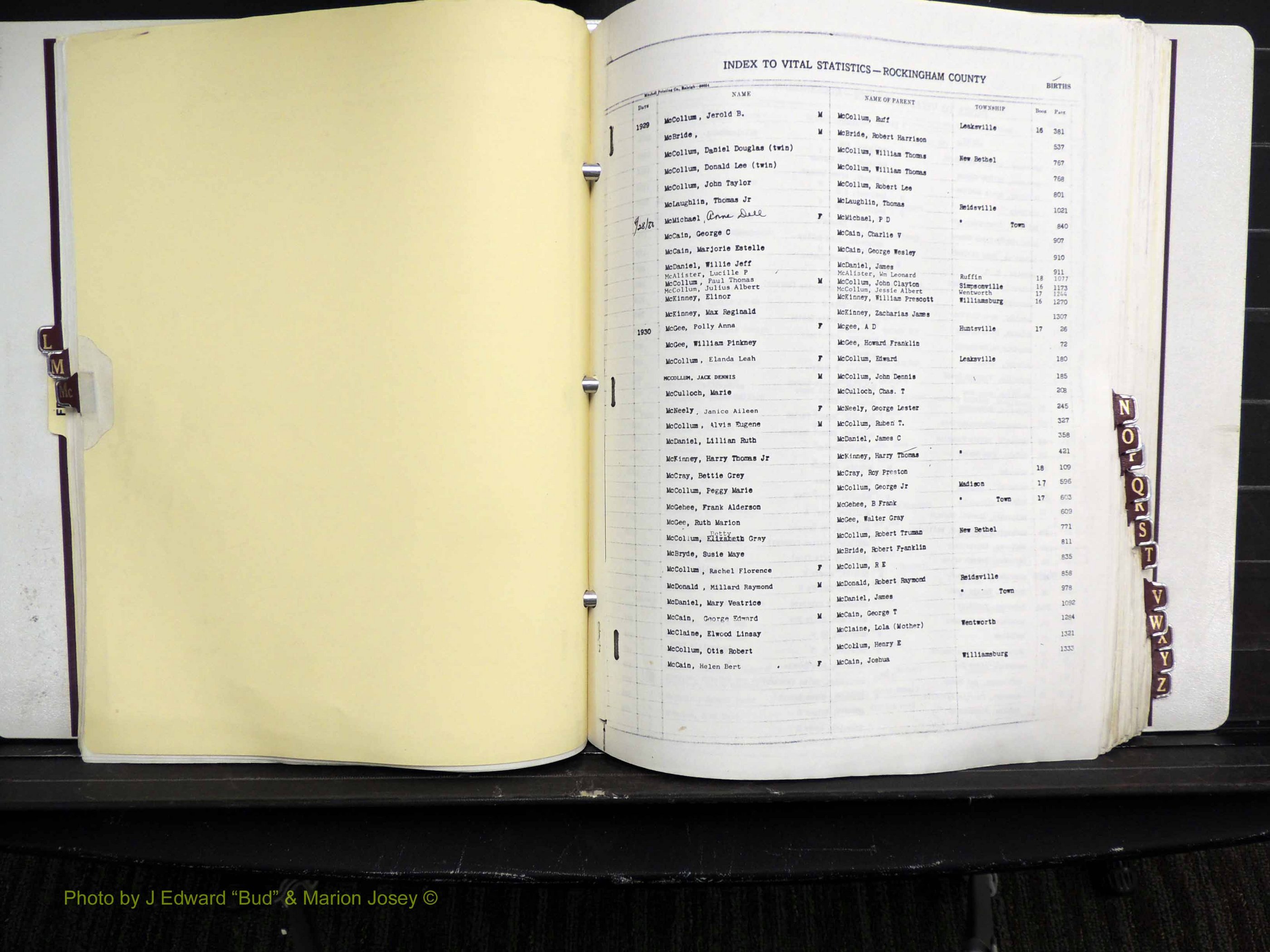 Rockingham Co, NC, Births, L-Z, 1929-1948 (148).JPG