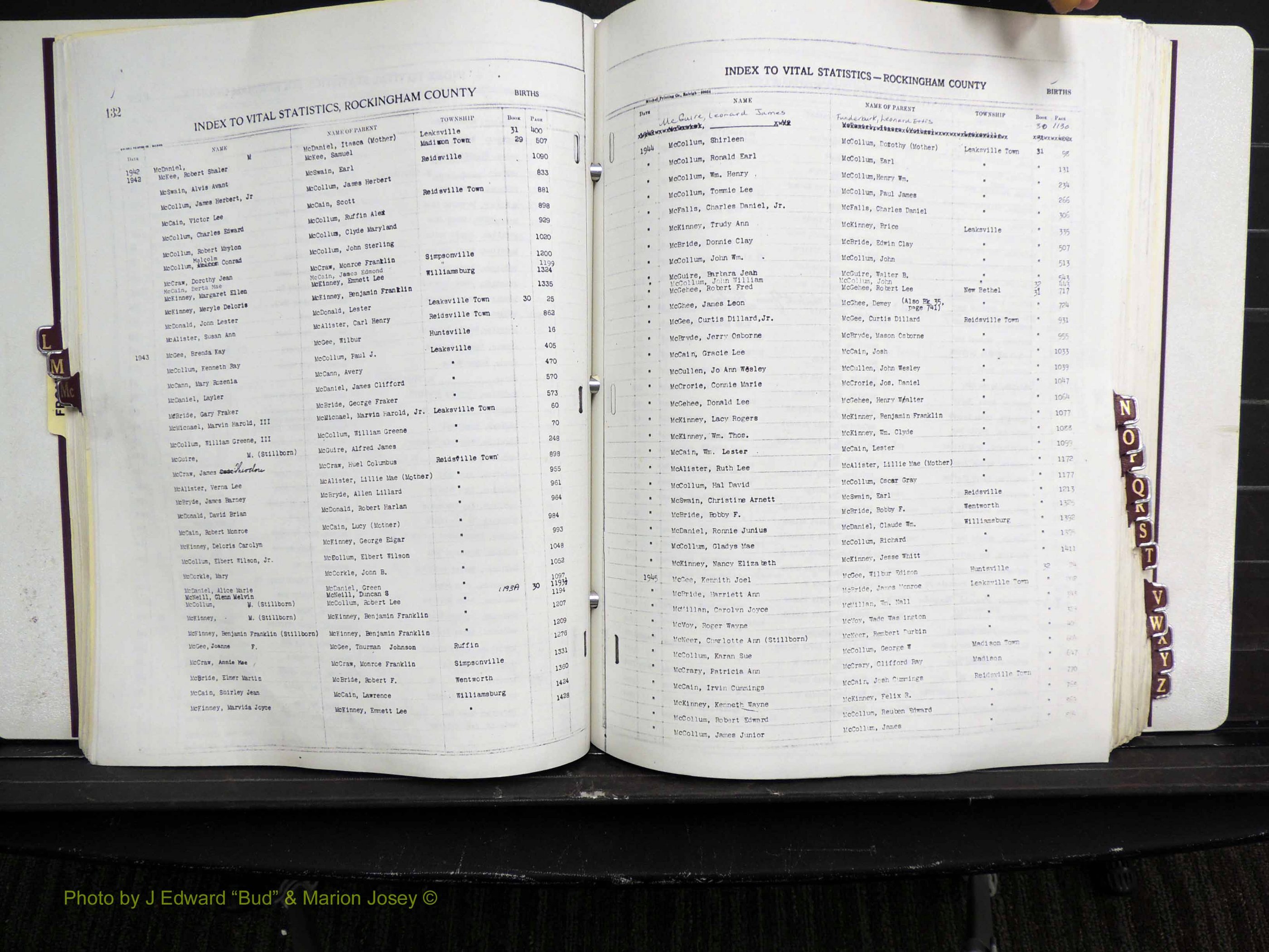 Rockingham Co, NC, Births, L-Z, 1929-1948 (153).JPG