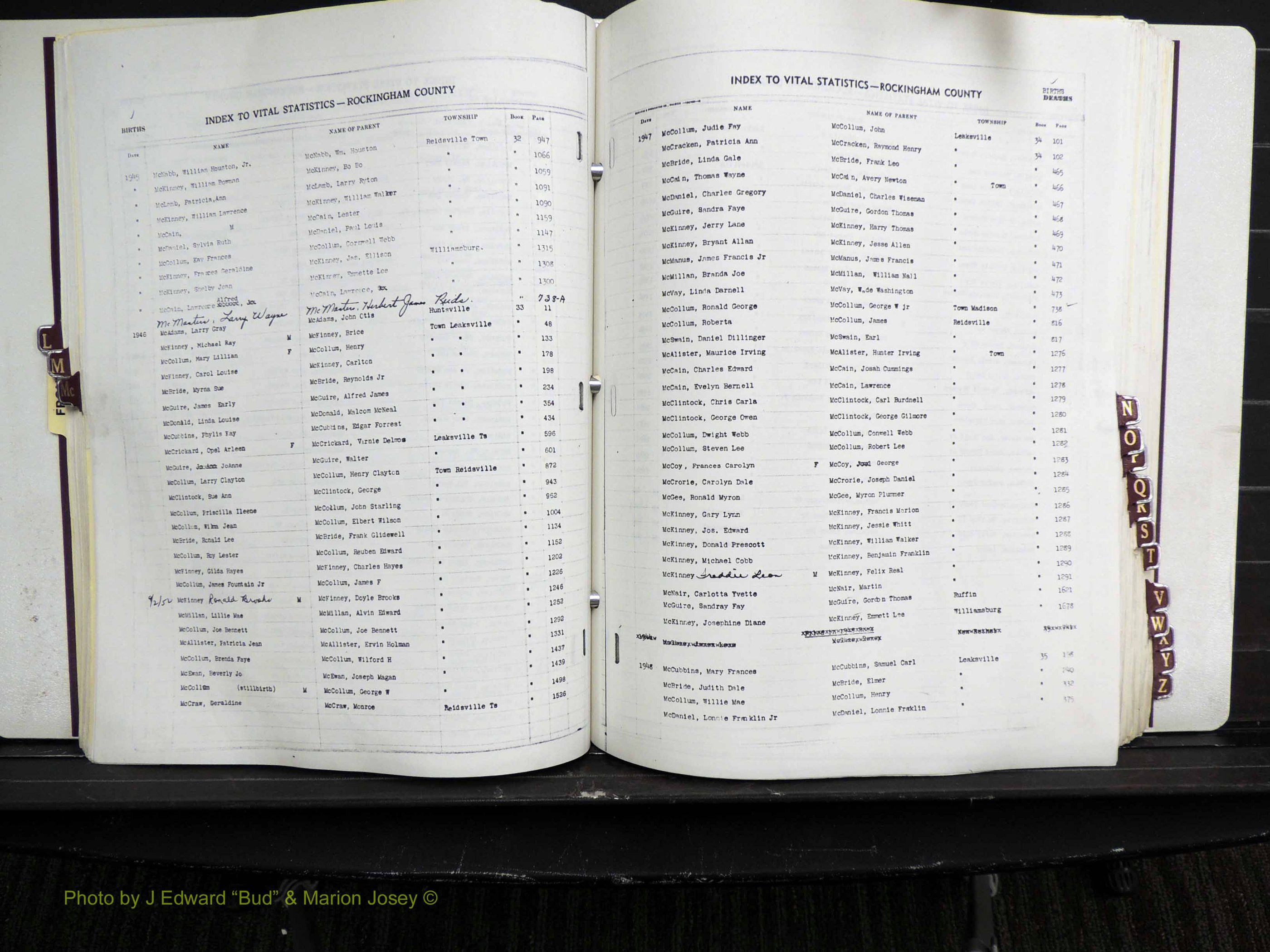 Rockingham Co, NC, Births, L-Z, 1929-1948 (154).JPG