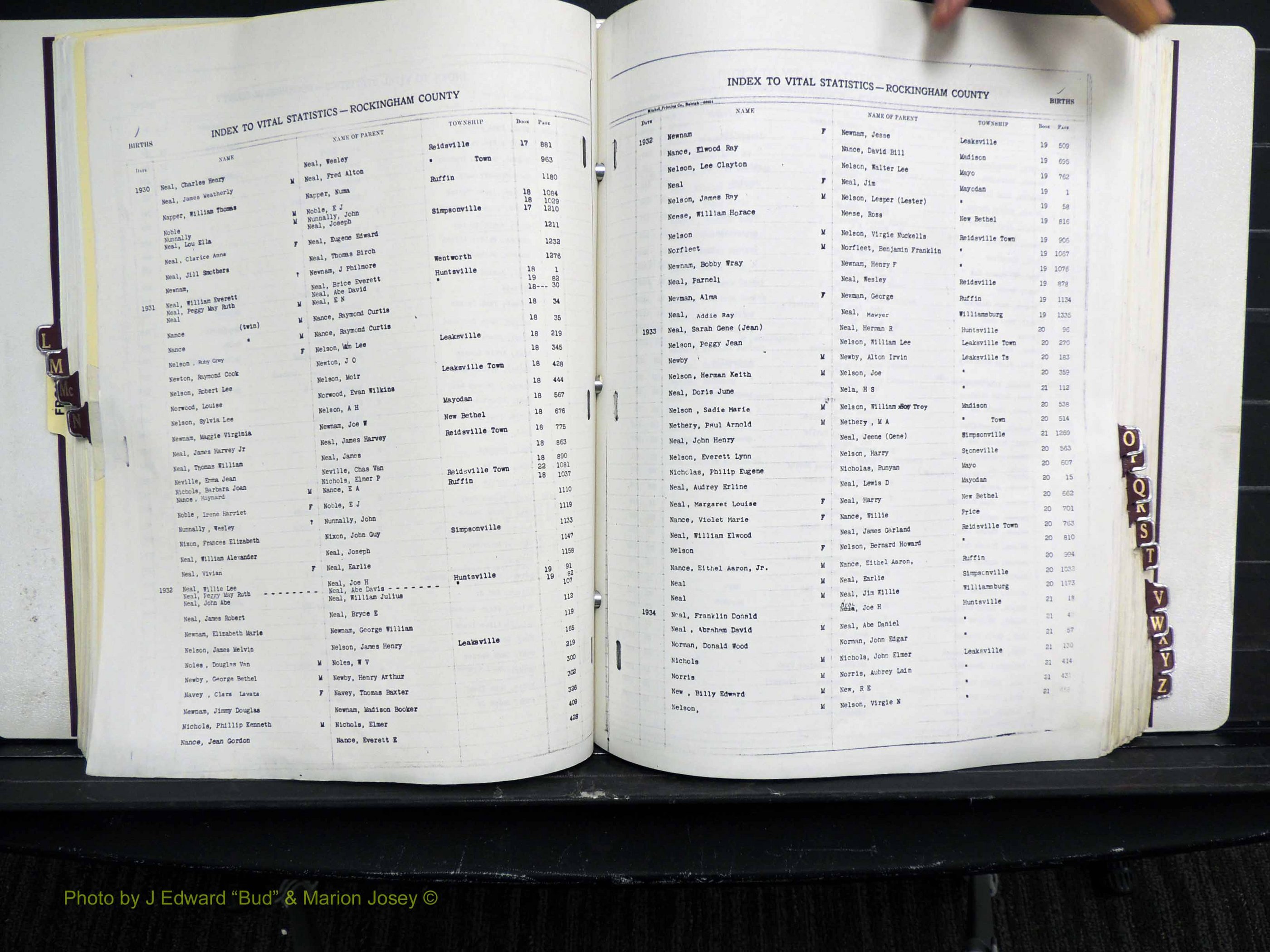Rockingham Co, NC, Births, L-Z, 1929-1948 (157).JPG
