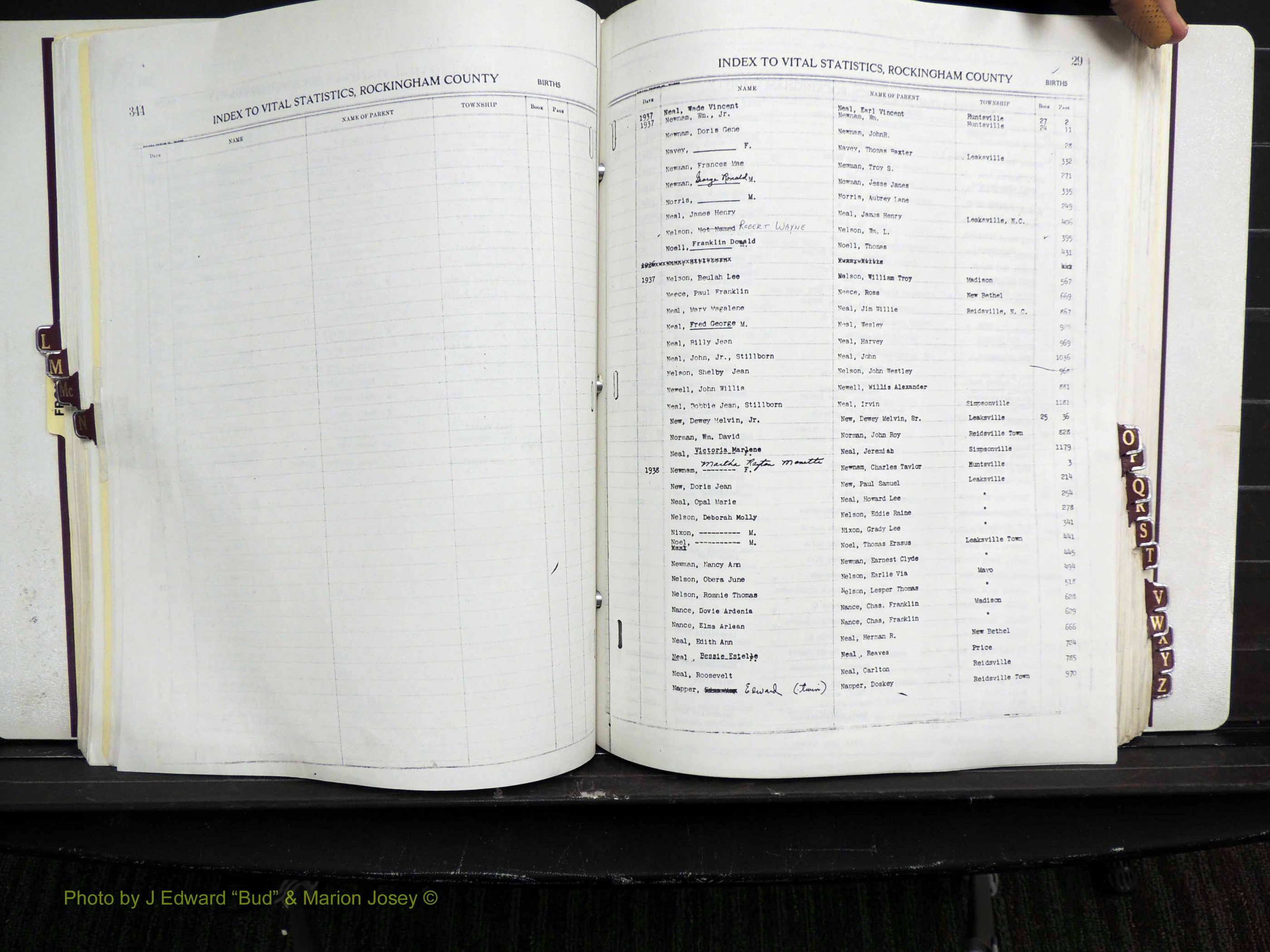 Rockingham Co, NC, Births, L-Z, 1929-1948 (159).JPG
